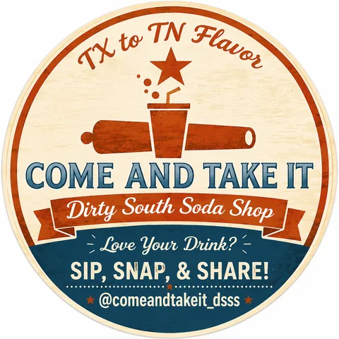 Come and Take It cup sticker label