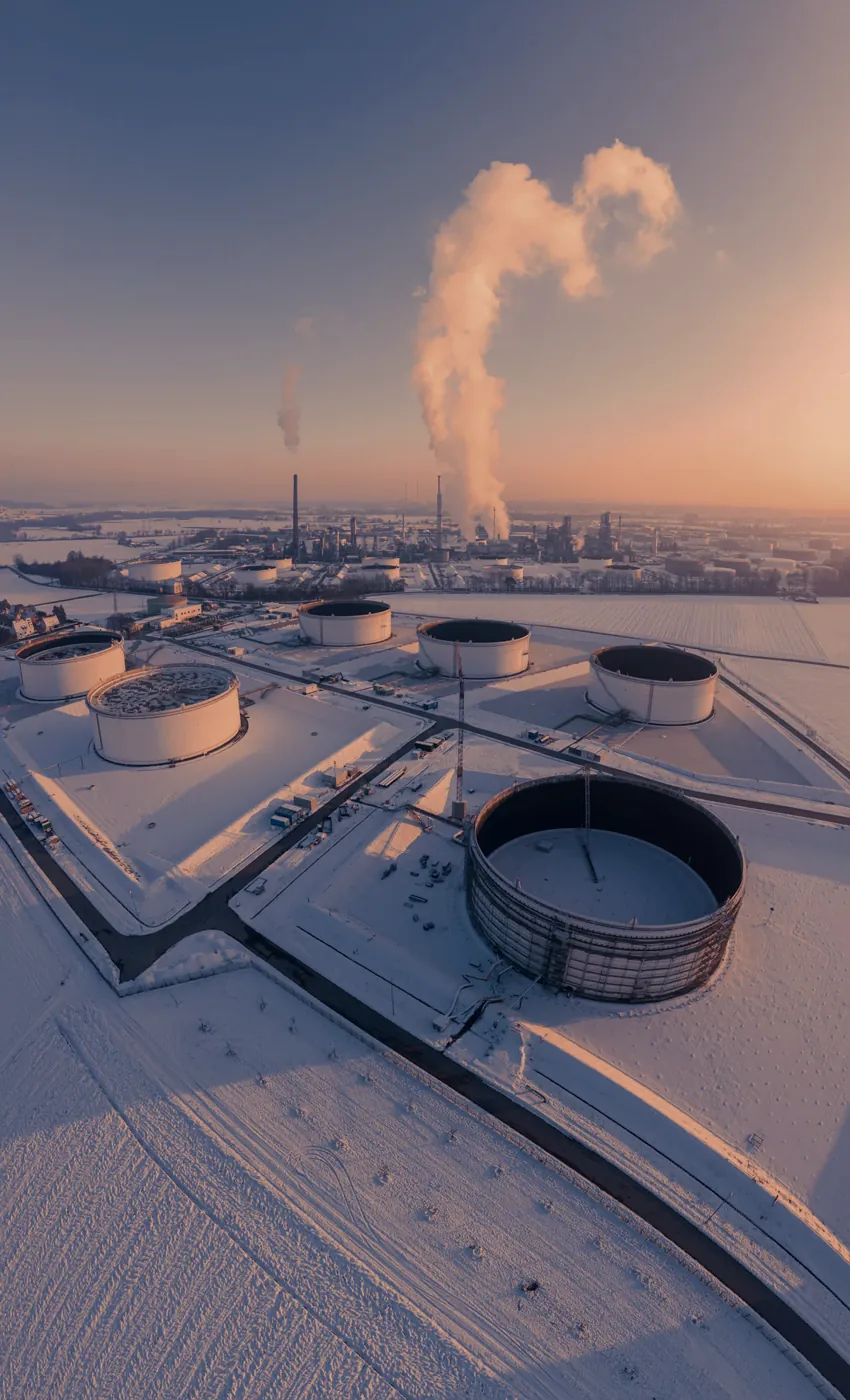 Storage facility in winter