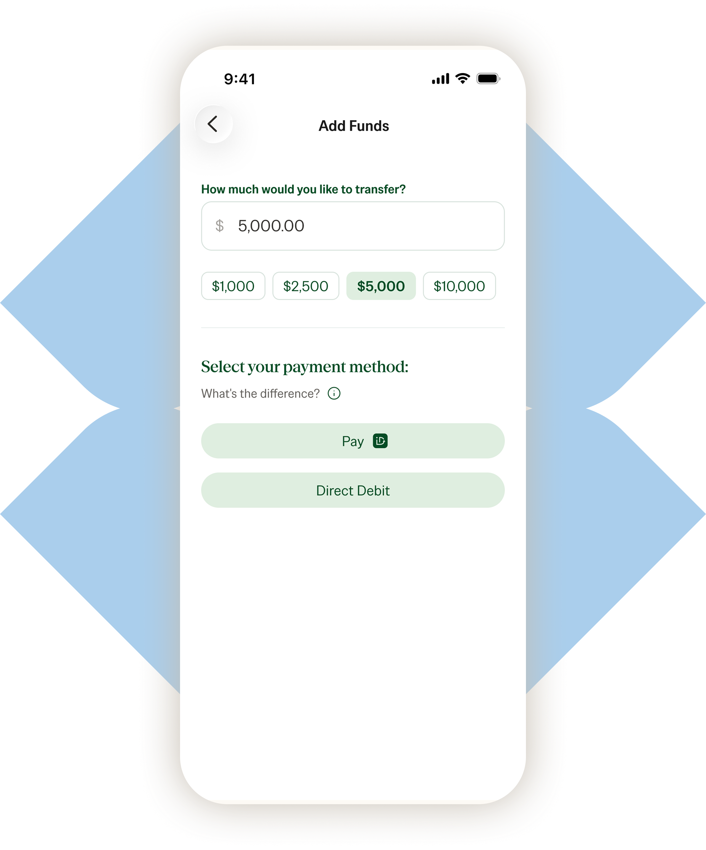 Blossom app account type screen