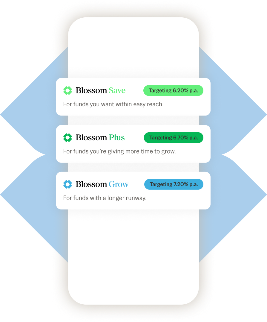 Blossom app account type screen