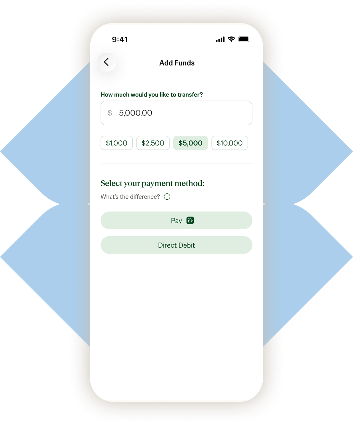 Blossom app account type screen