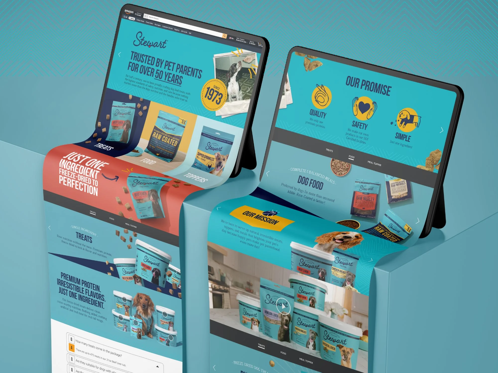 Web work for Pet brands