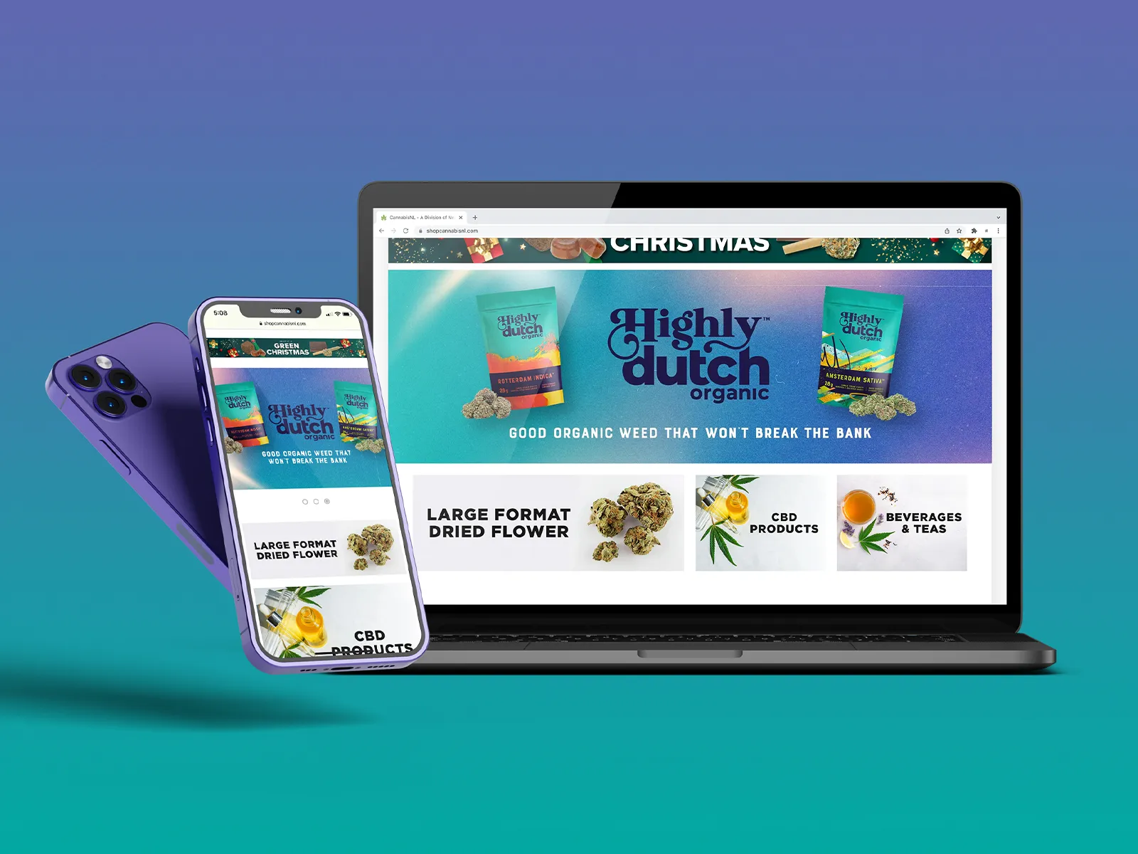Web work for Cannabis brands