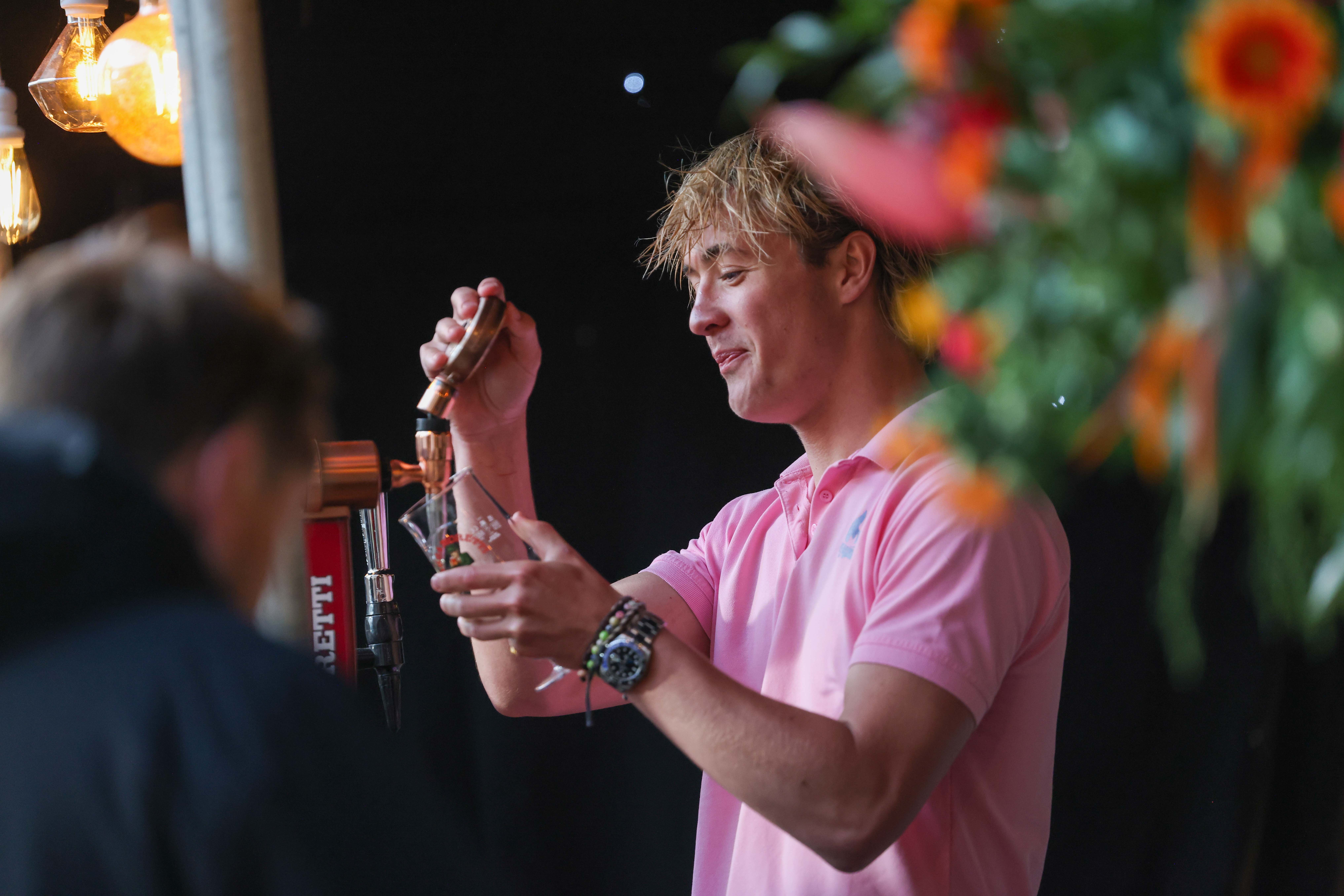 Bartender providing bar service to guests at The Retreat
