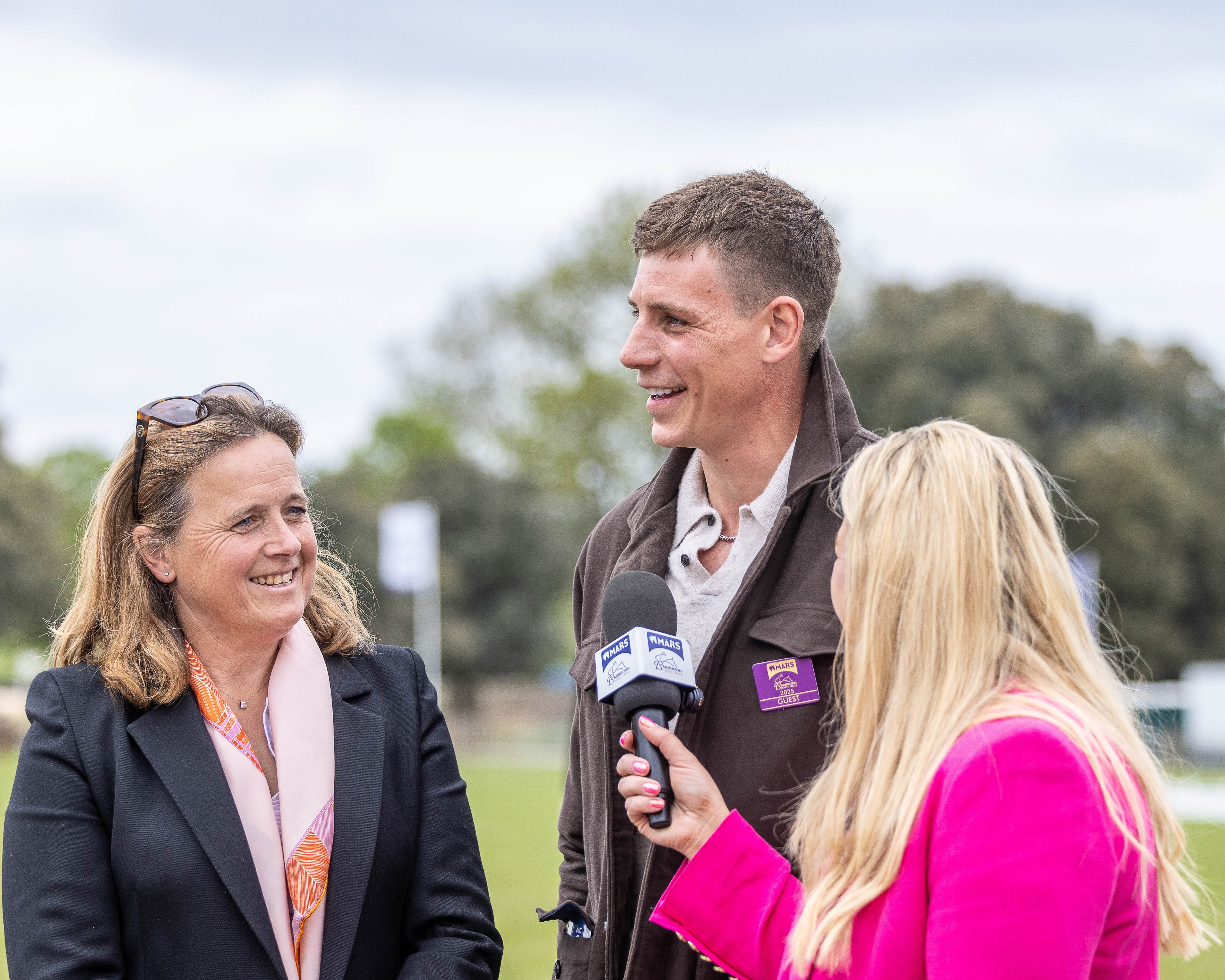 Interview with an equestrian rider at a horse show