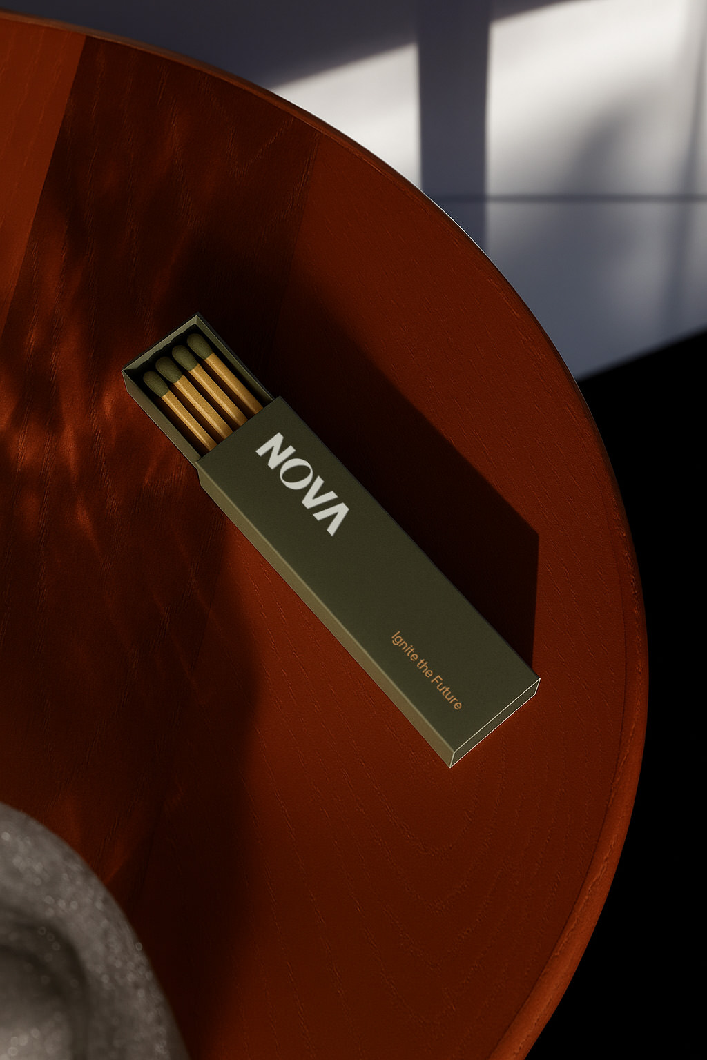 Nova — branded matchbox, Ignite the Future