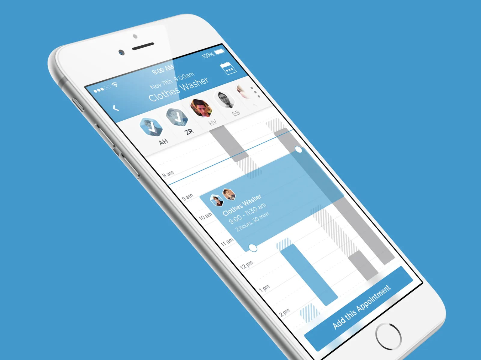Dispatch scheduling interface on a phone