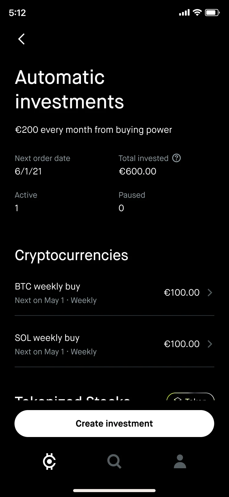 Robinhood overview for managing automatic investments