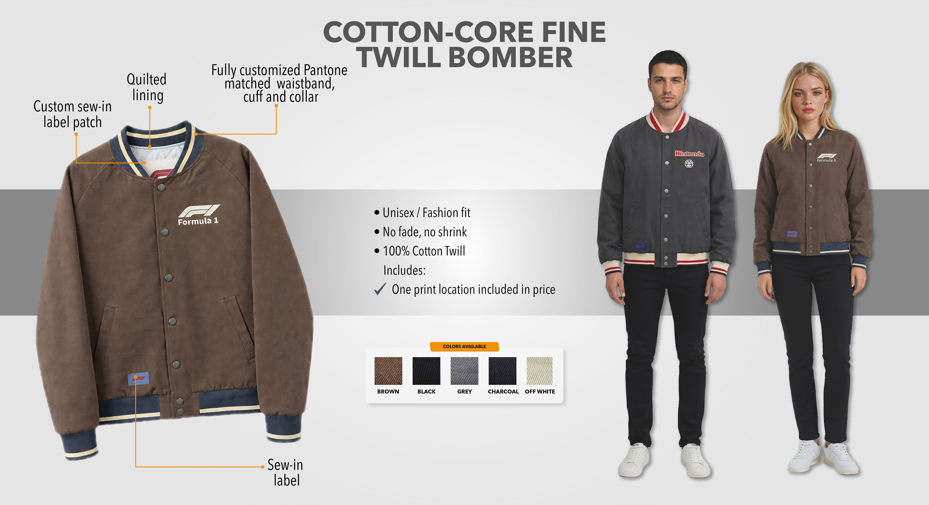 Cotton-Core Fine Twill Bomber