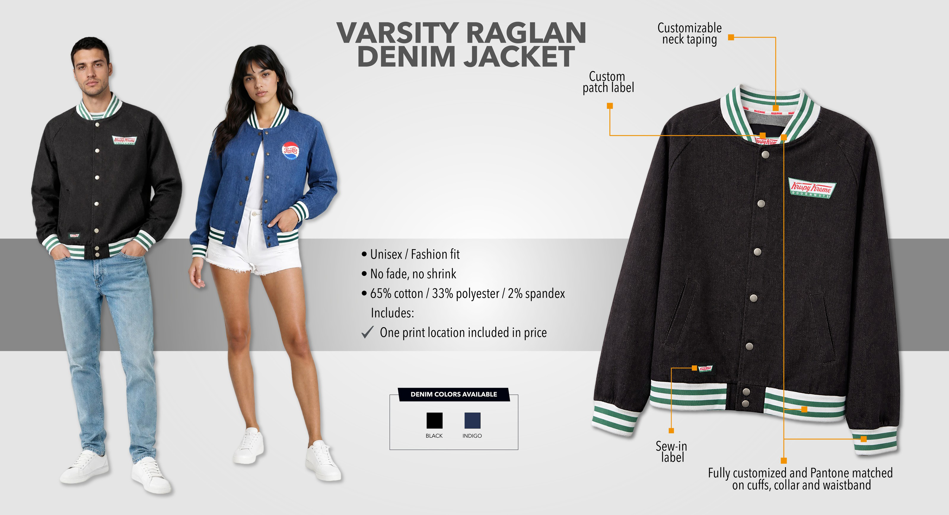 Core-Flex Raglan Denim Jacket