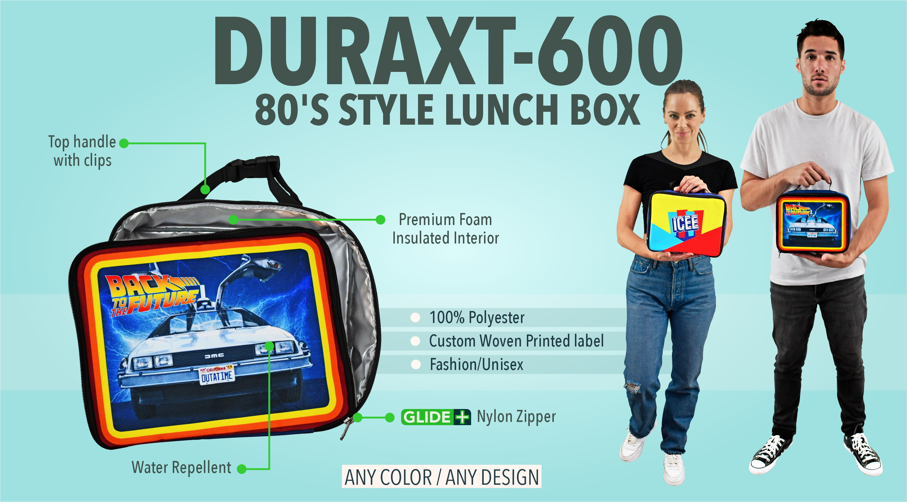 DuraXT-600 80's Style Lunch Box