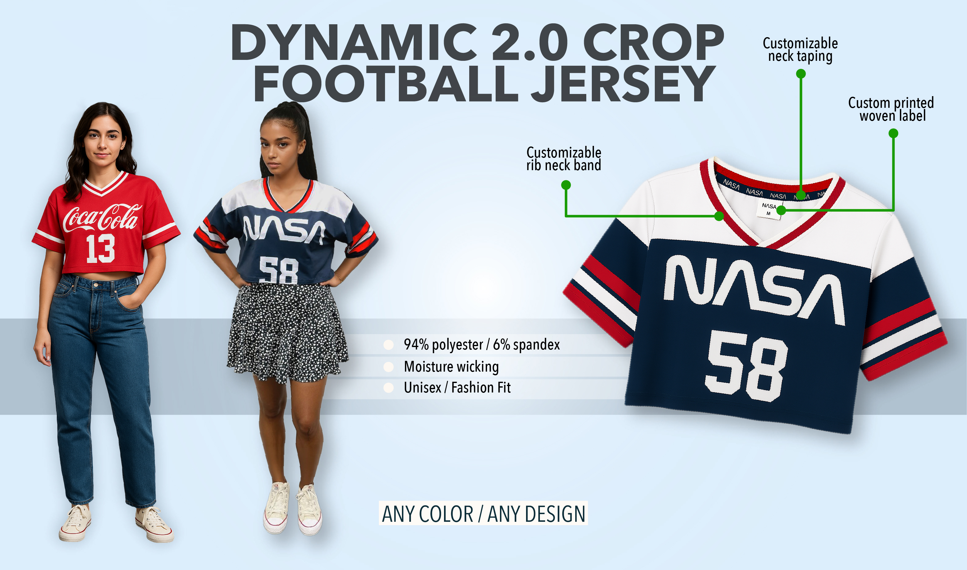 Dynamic 2.0 Crop Football Jersey