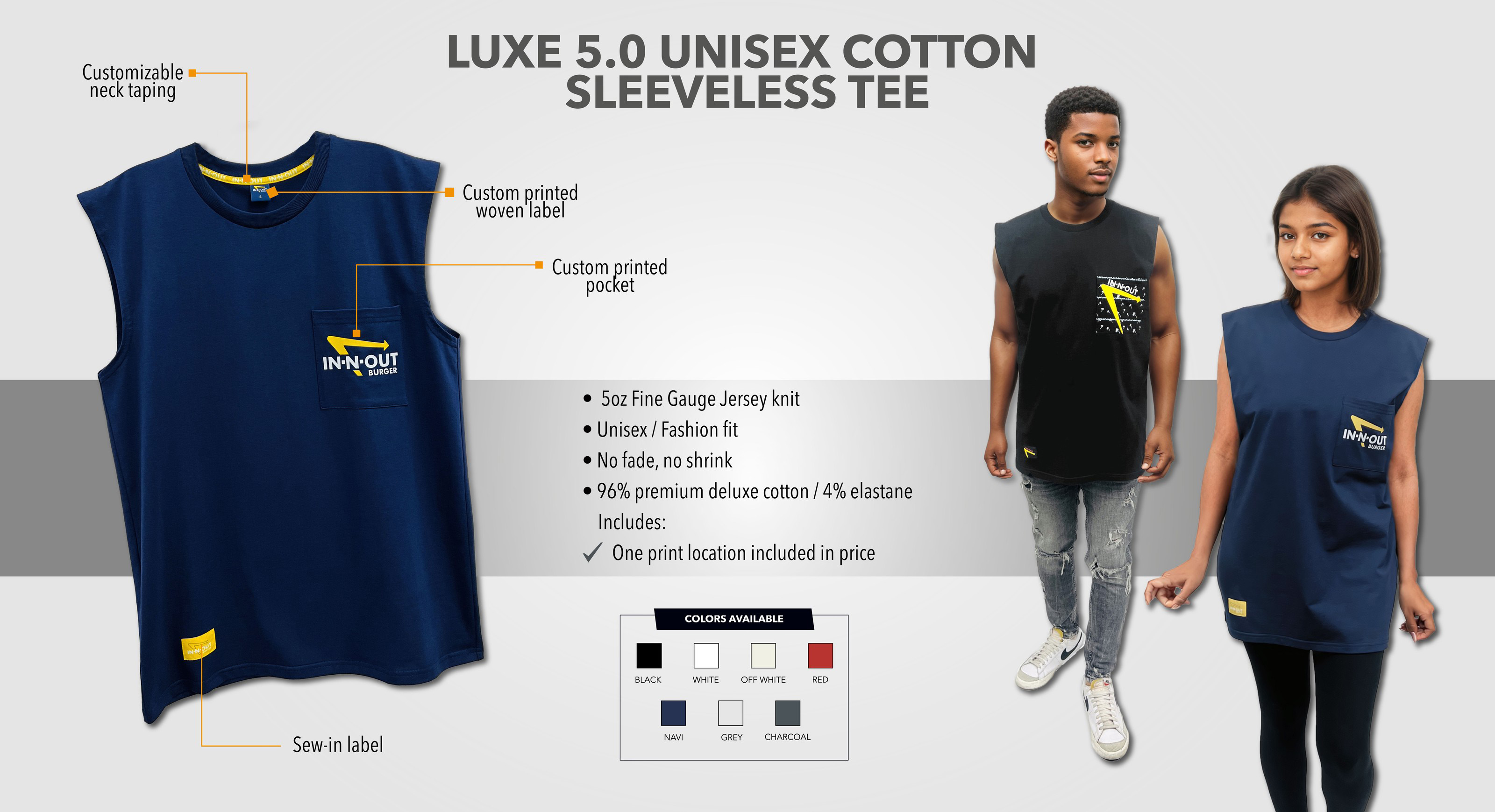 LUXE 5.0 Cotton Sleeveless Tee