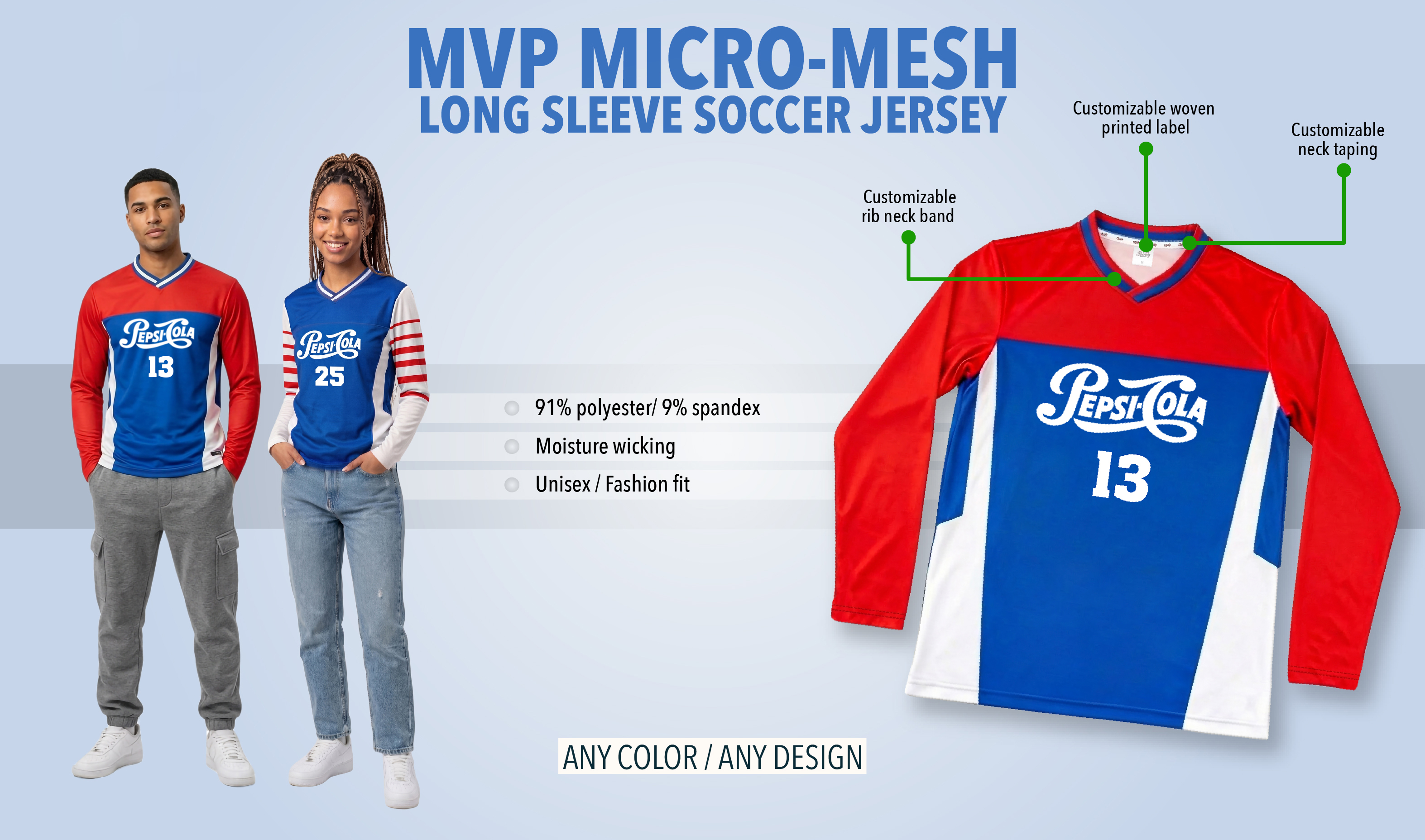 MVP Micro-Mesh Long Sleeve Soccer Jersey