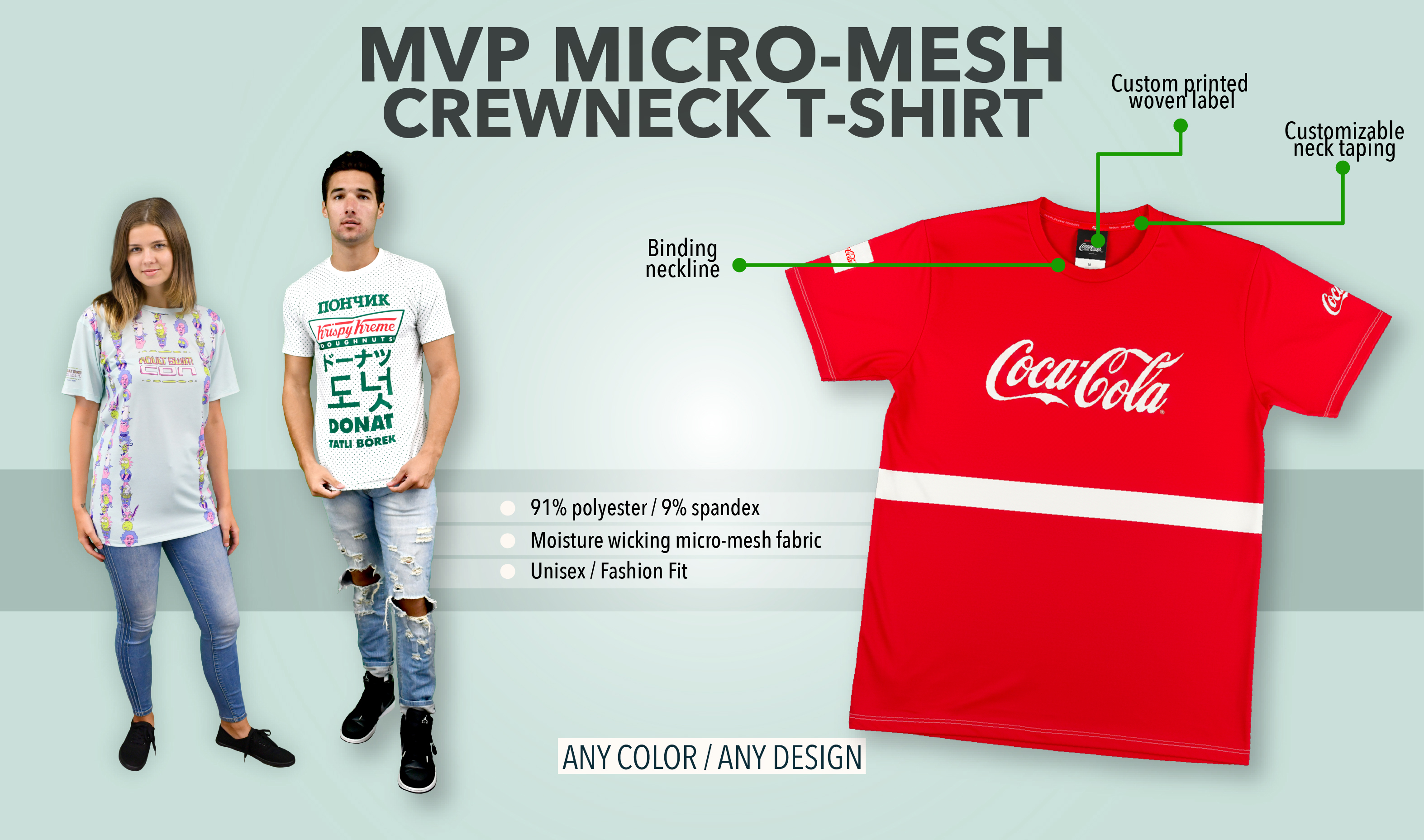 MVP Micro-Mesh Crewneck Jersey T-Shirt