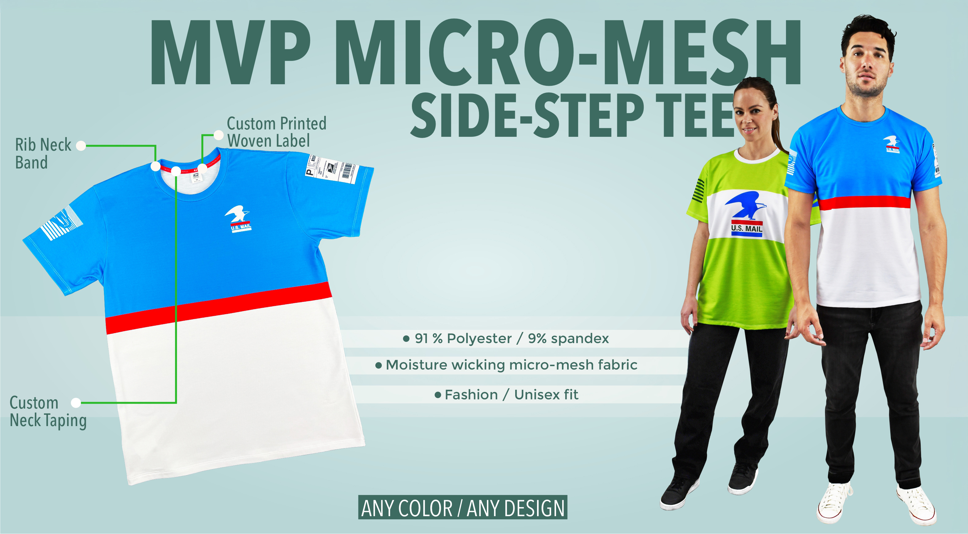 MVP Micro-Mesh Side-Step Tee