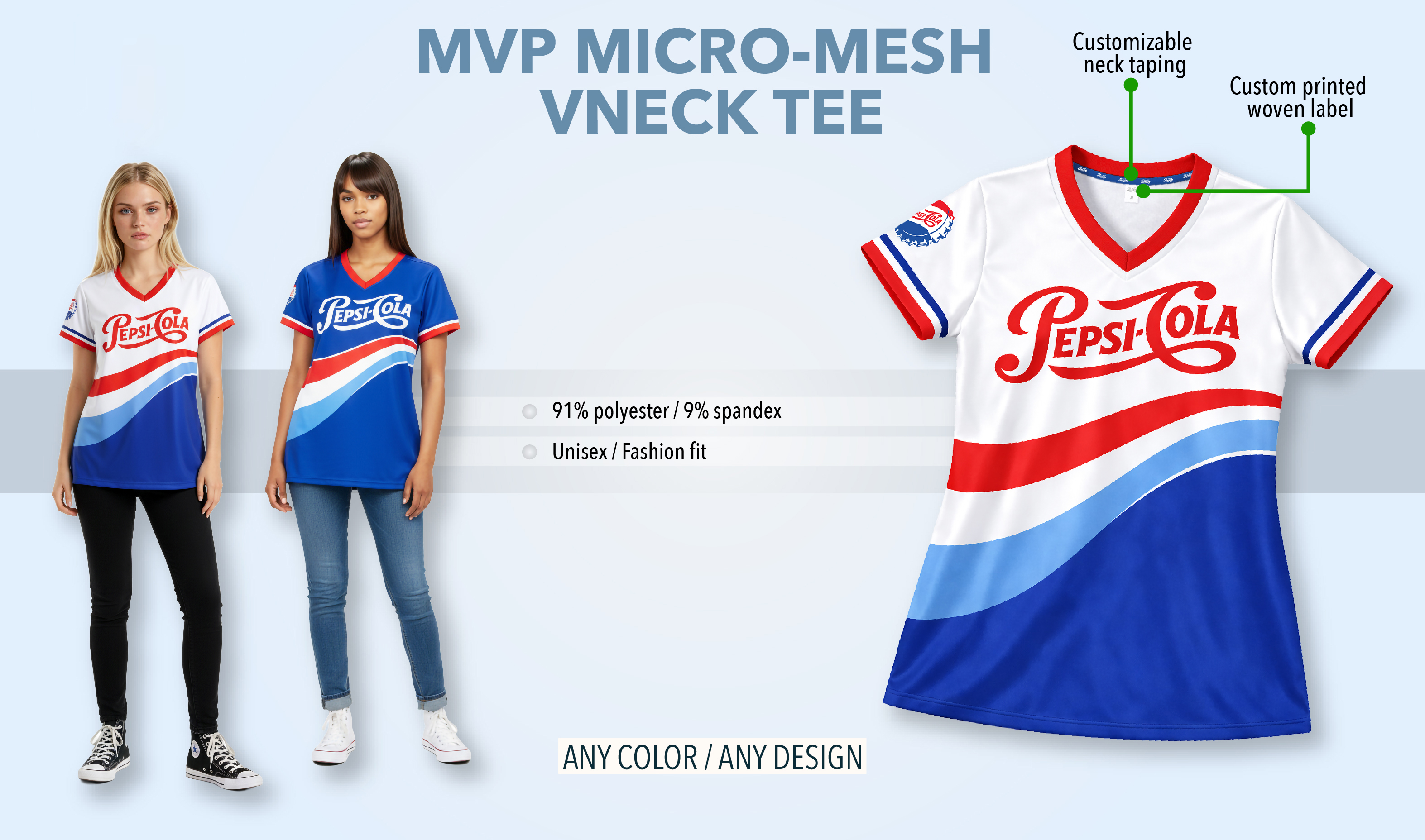 MVP Micro-Mesh Vneck Tee