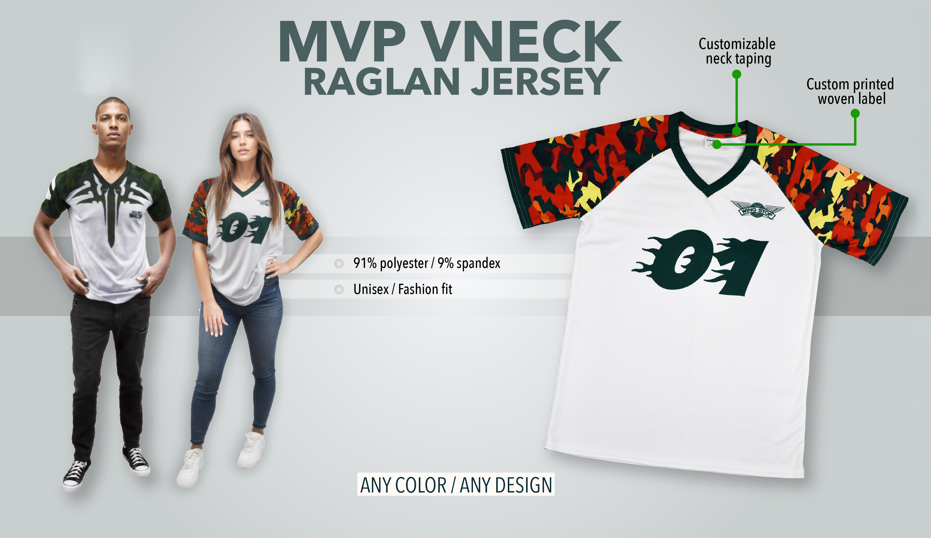 MVP Vneck Raglan Jersey