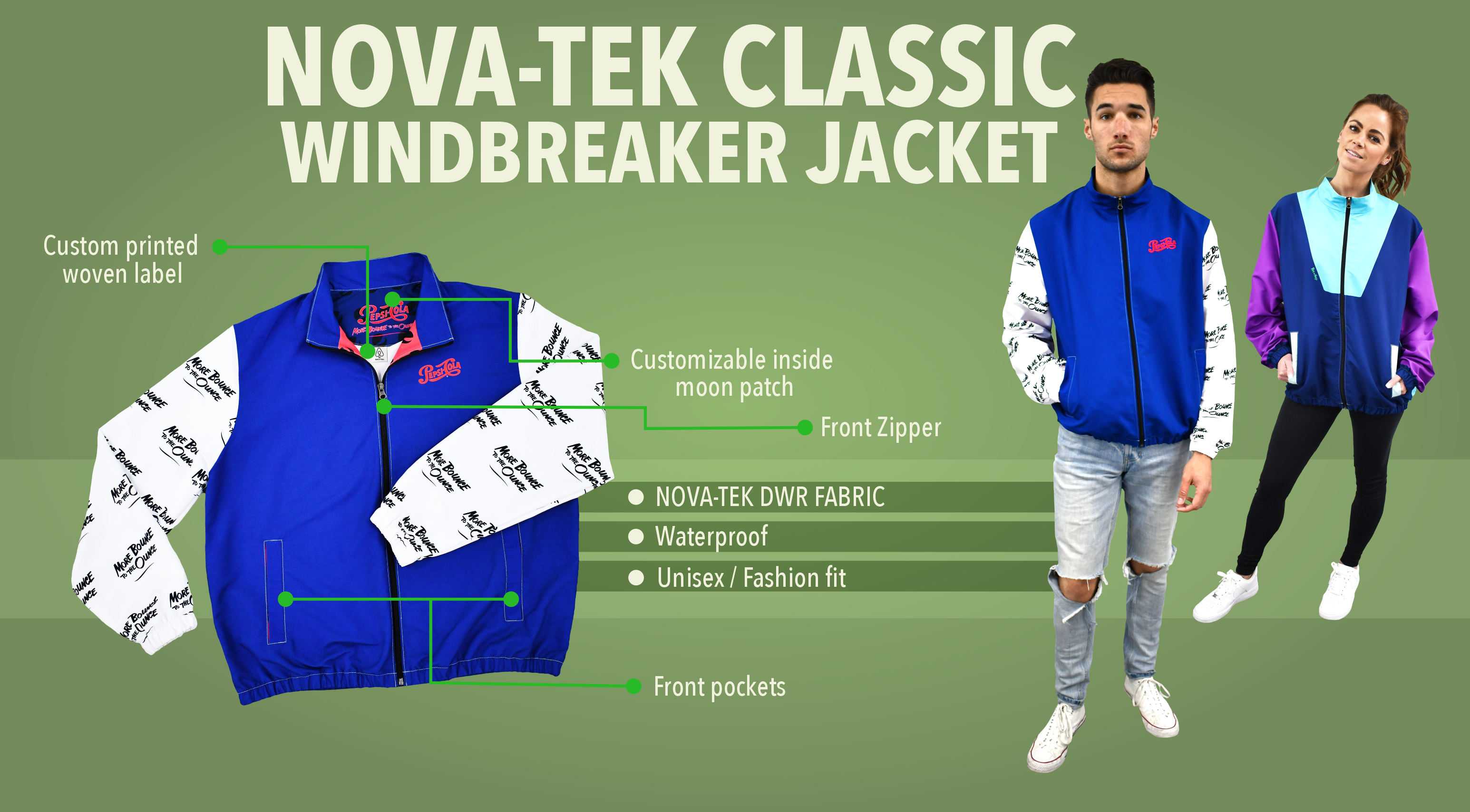 Nova-Tek Classic Windbreaker Jacket