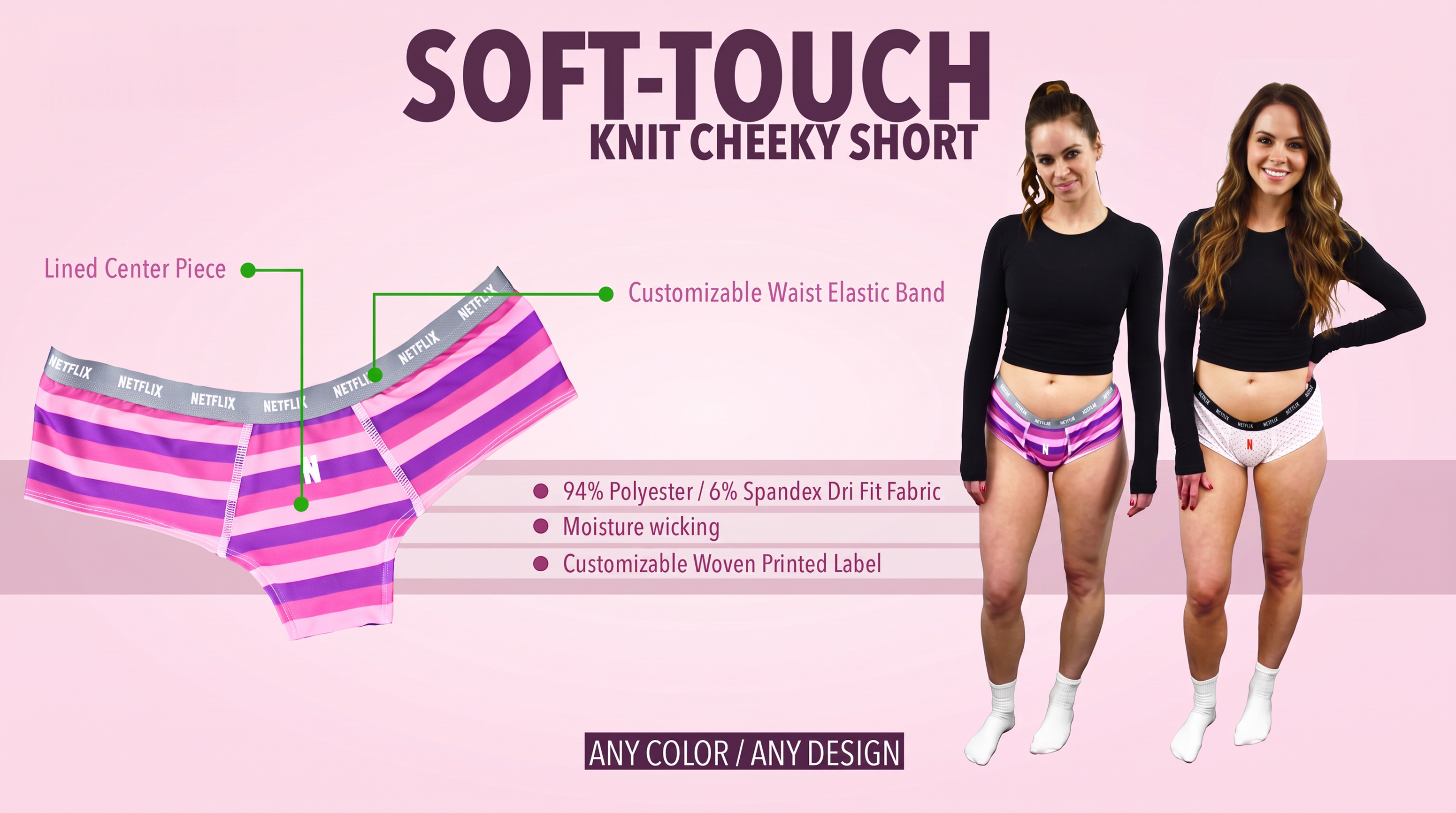 Soft-Touch Knit Cheeky Short