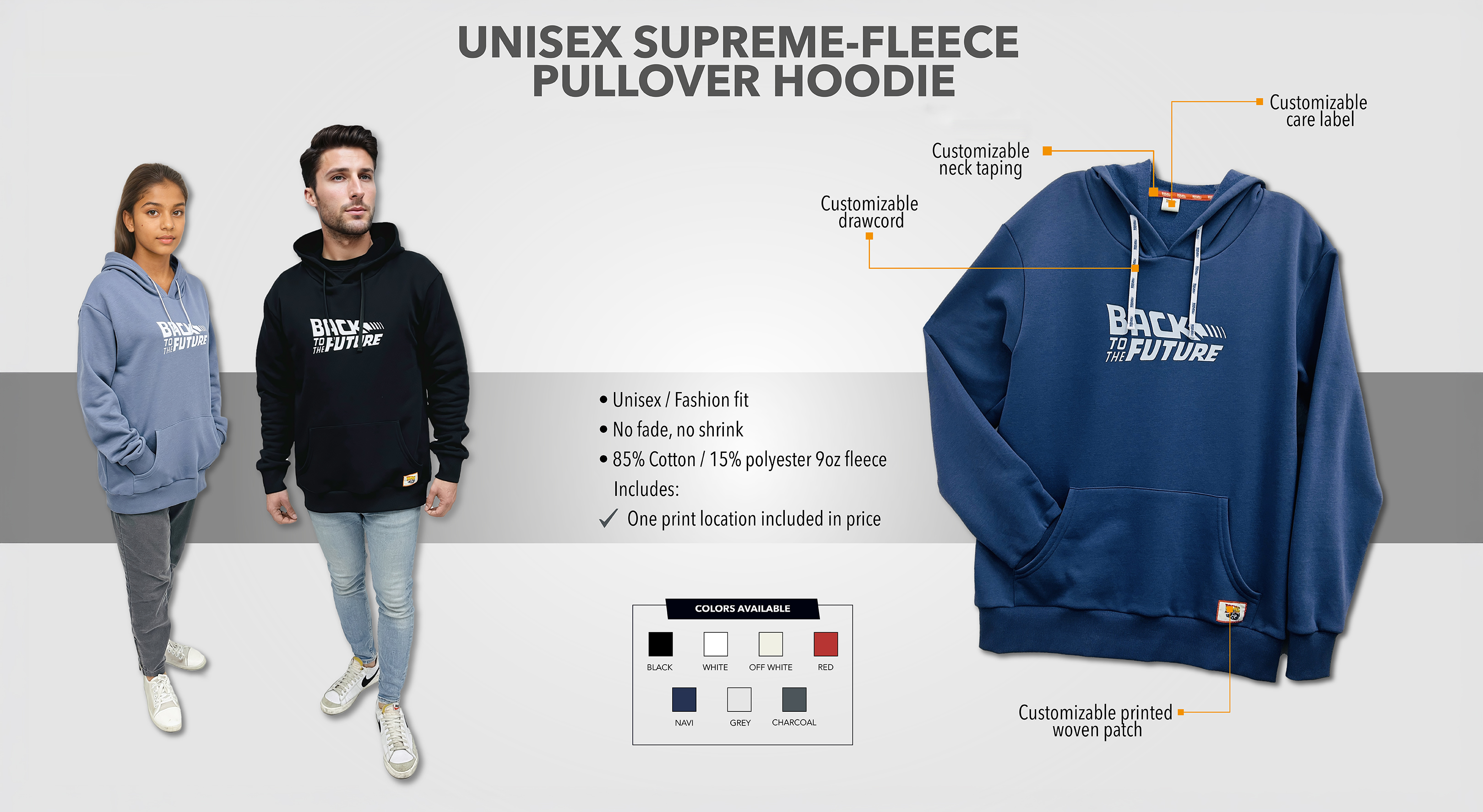 Supreme-Fleece Pullover Hoodie