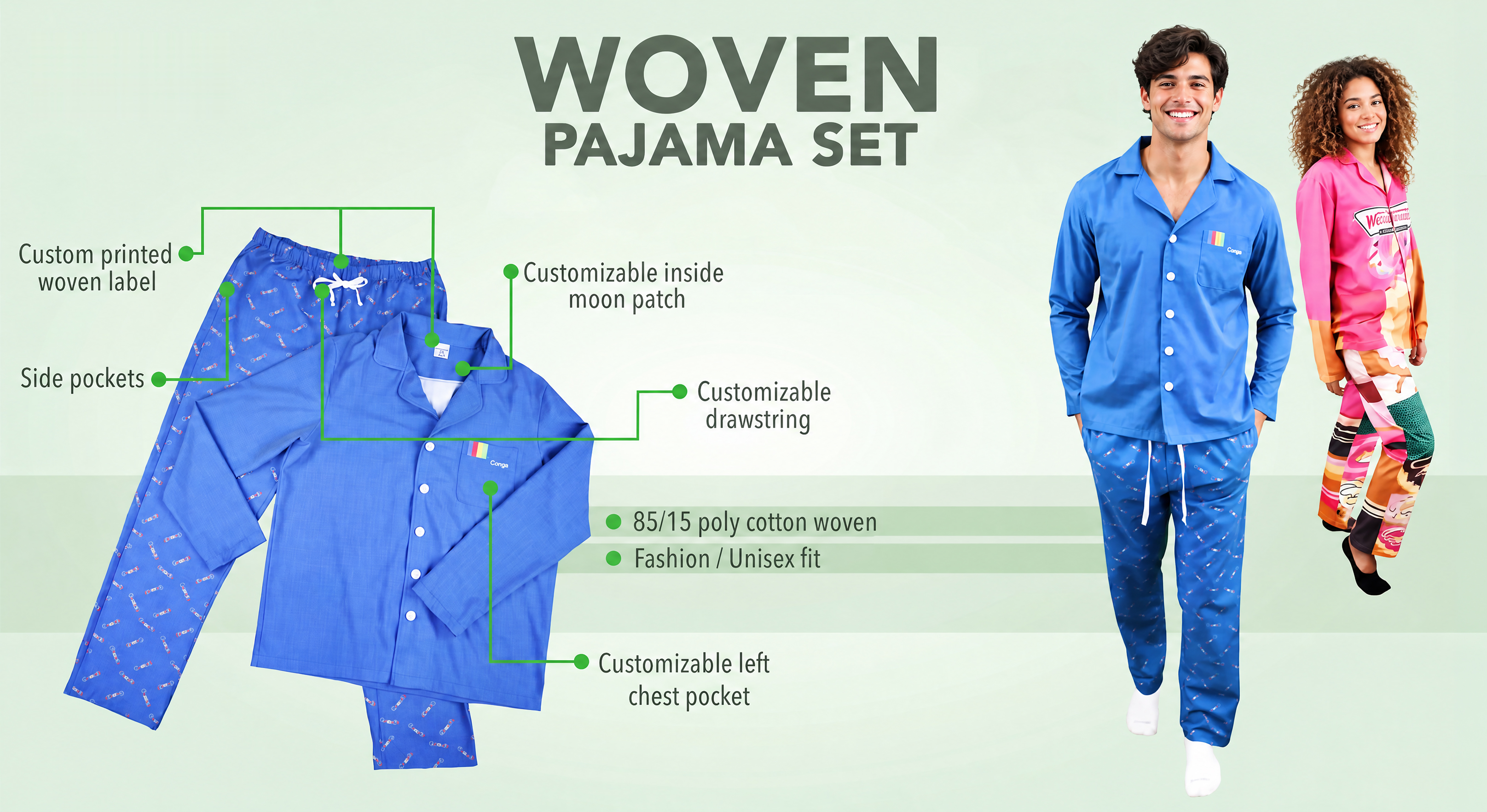 Woven Pajama Set