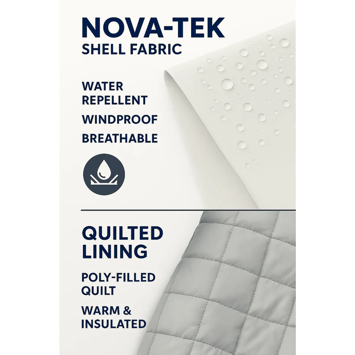 Nova-tek Raglan Quilted Bomber Jacket