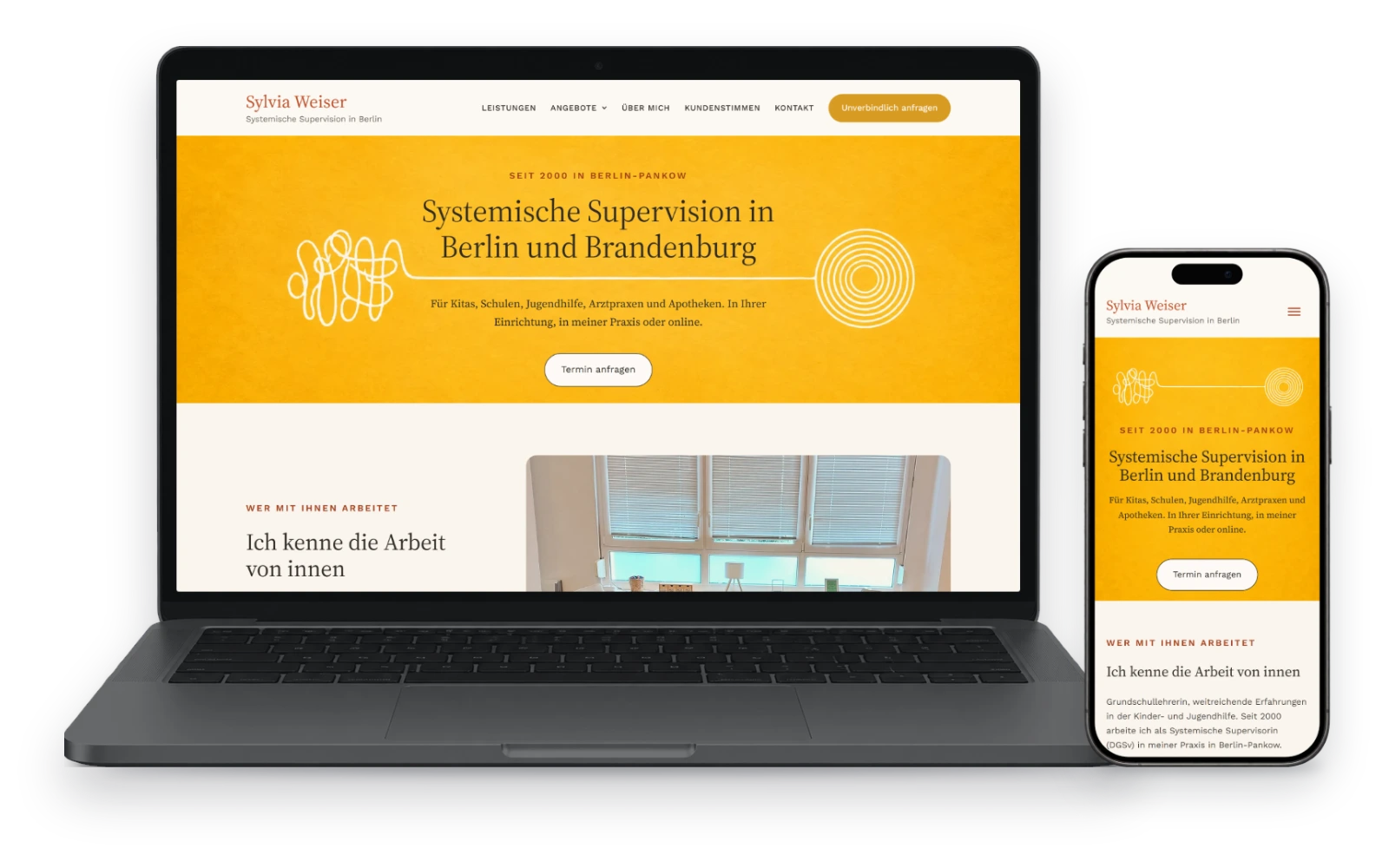 Website von Weiser SV auf Laptop und Handy