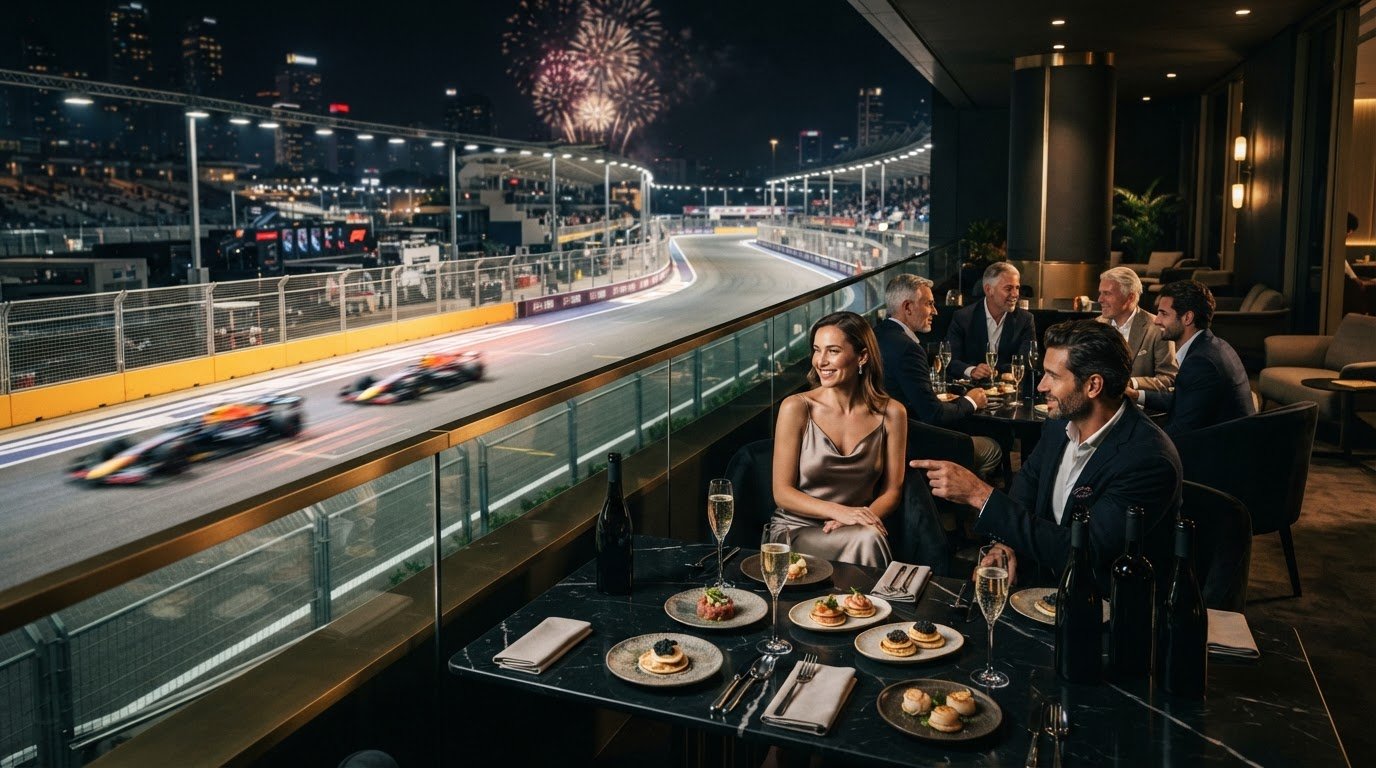 Trackside Corporate Hosting at Formula 1: Gastronomy, Cellars and the Race-Day Experience