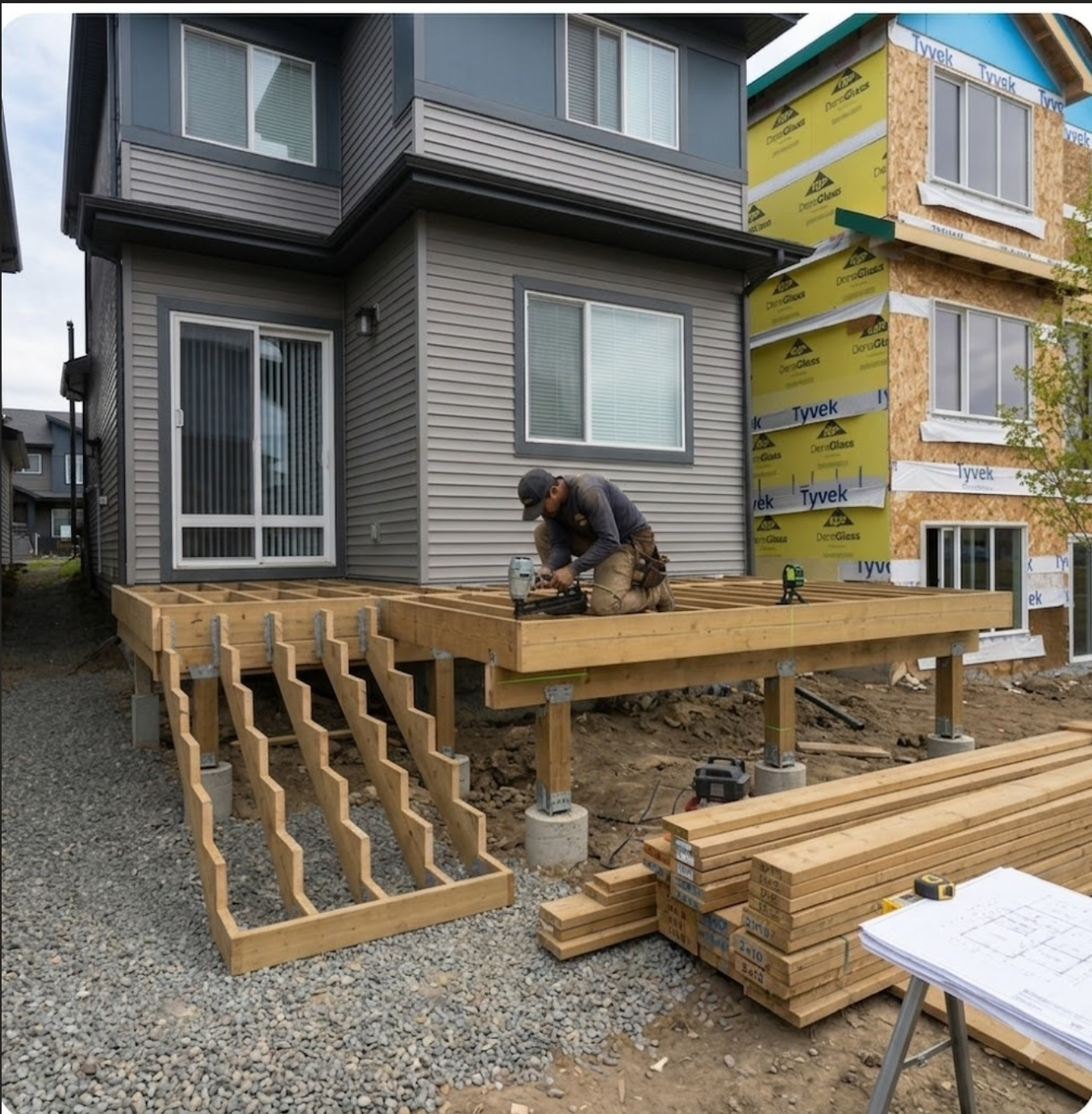 Deck construction in Leduc