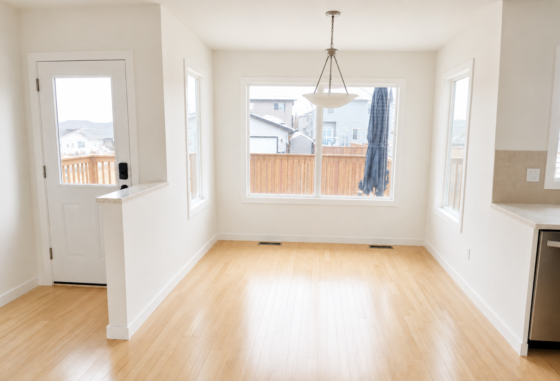 Freshly painted room in a Leduc area home