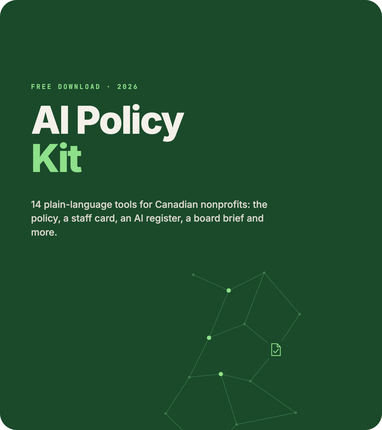 Cover of the Nimara AI Policy Kit