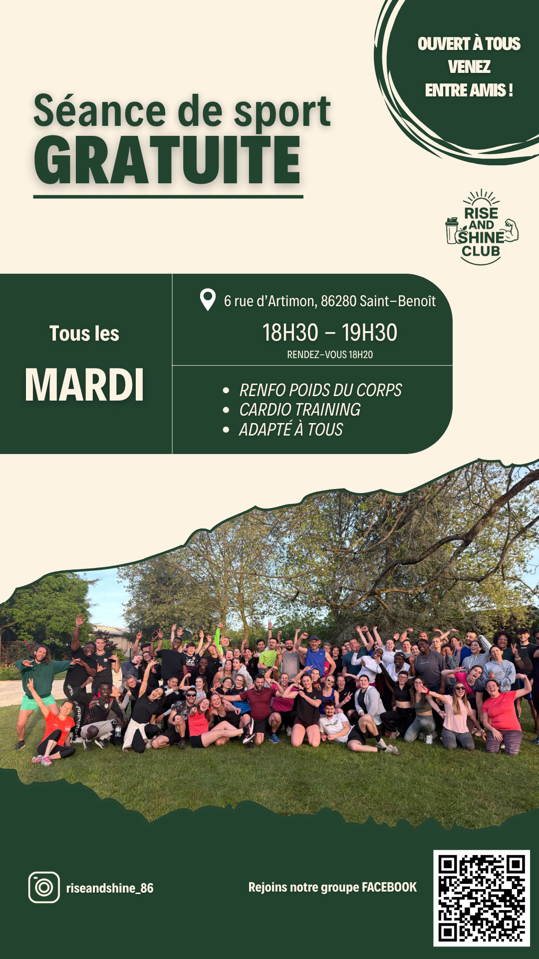 Publication Instagram du Rise & Shine Breakfast Club