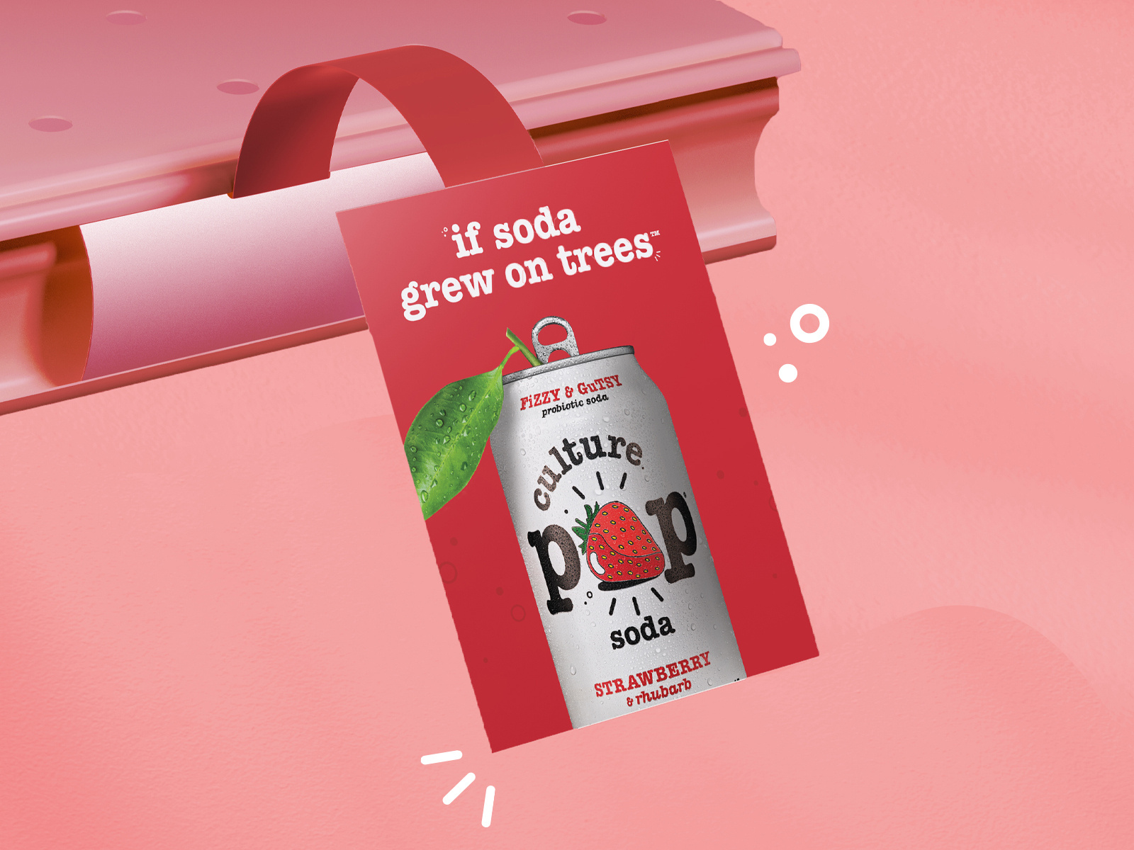 Shelf wobbler design for soda brand, retail point-of-sale display for in-store promotions and trade marketing.