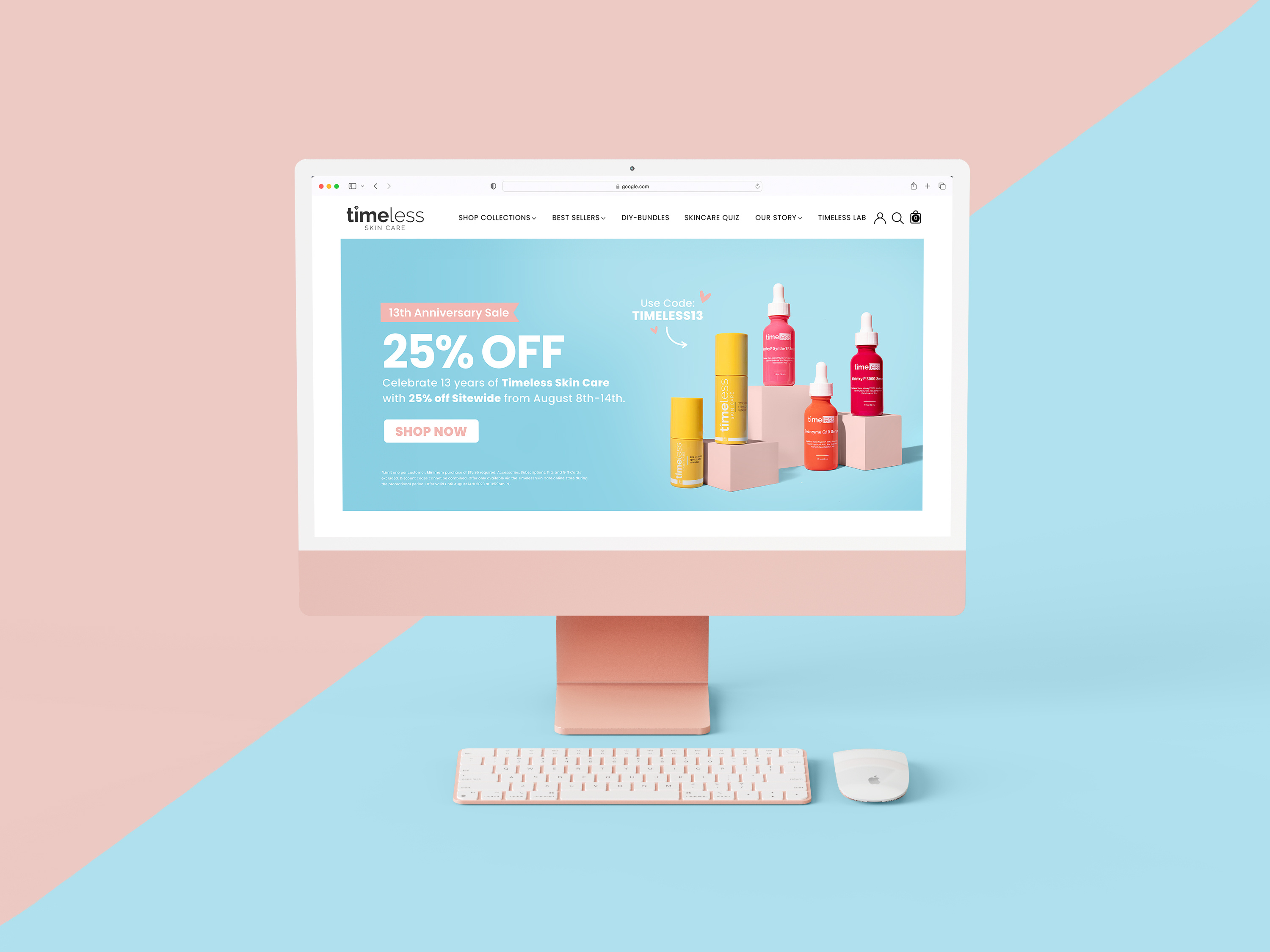 Banner design for skincare brand, digital and trade marketing graphic optimized for beauty promotions and brand storytelling across e-commerce and events