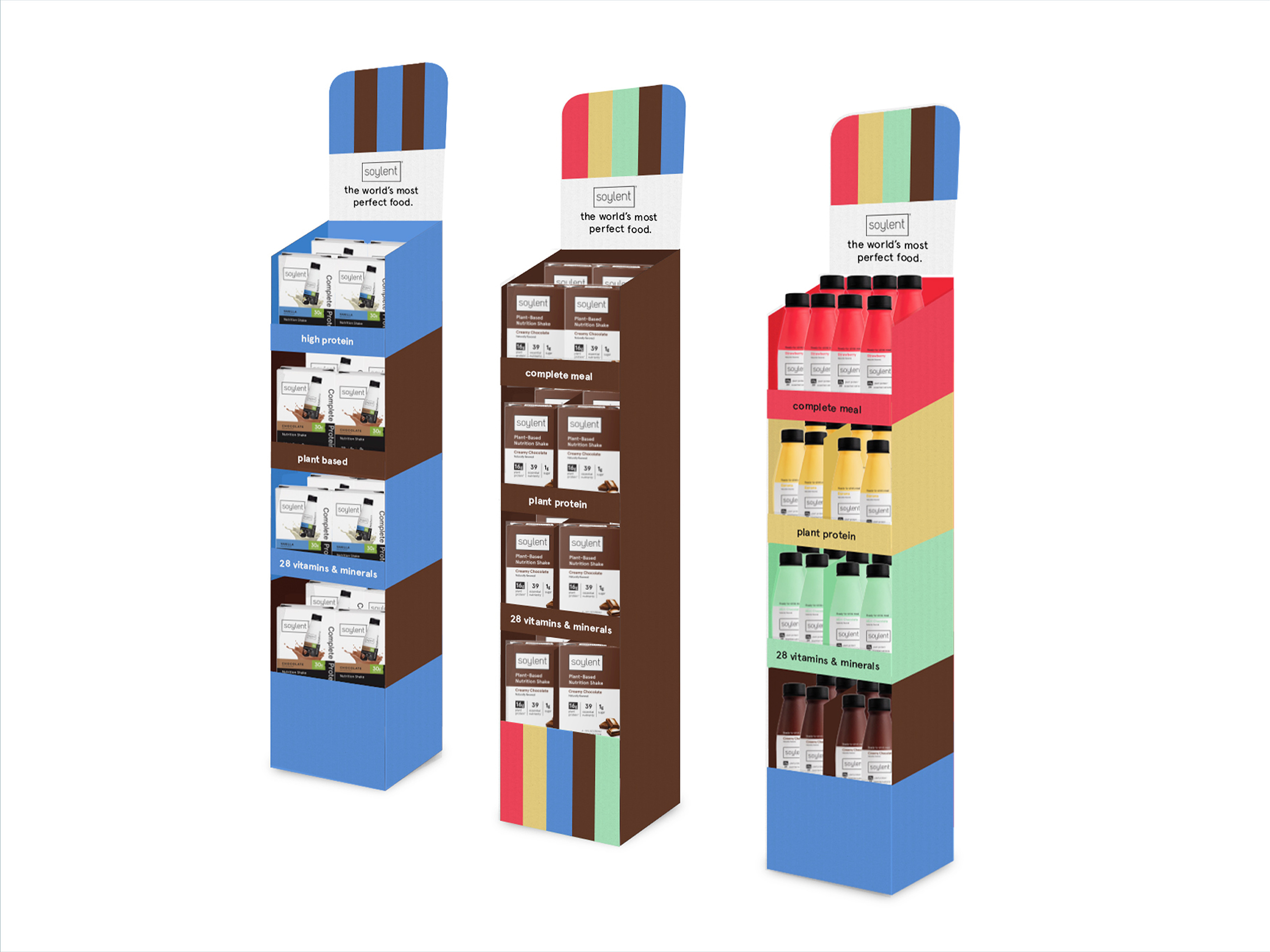 Retail display design and trade marketing asset for CPG brand Wilde, freestanding point of purchase unit optimized for events and in-store promotions