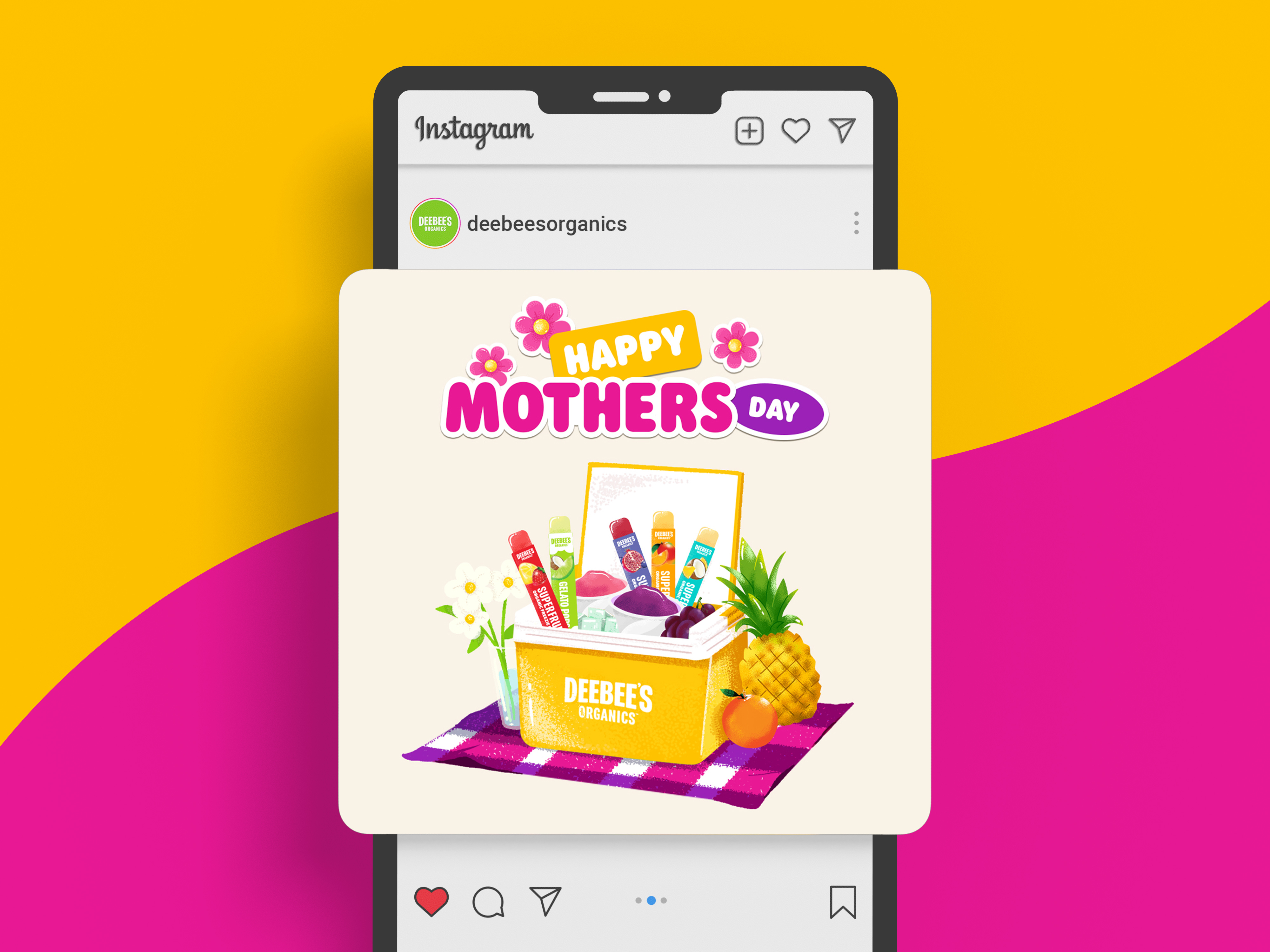 Integrated marketing campaign design for CPG snack brand seasonal promotion featuring social media graphics email newsletters and digital advertising assets