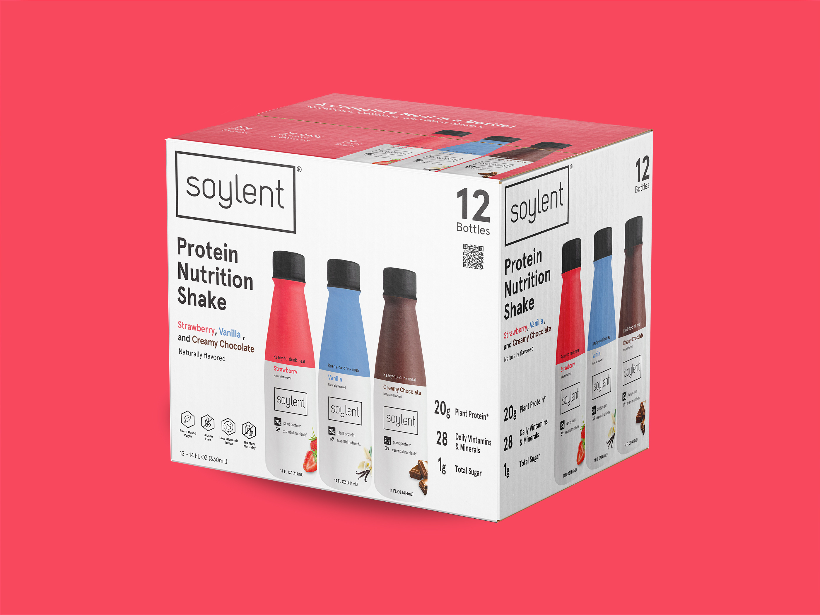 Retail display box design for Pro Power protein drinks corrugated shipping carton with branding and product imagery for trade shows and retail promotions packaging design optimized for point of sale visibility