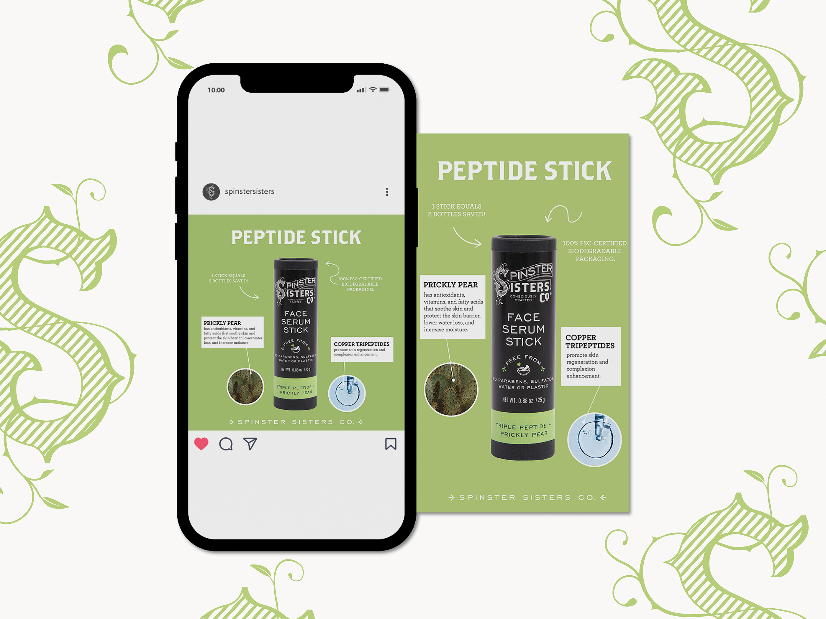 Social media ad design for beauty brand Glow face serum digital marketing asset optimized for e-commerce conversion and brand awareness across social platforms