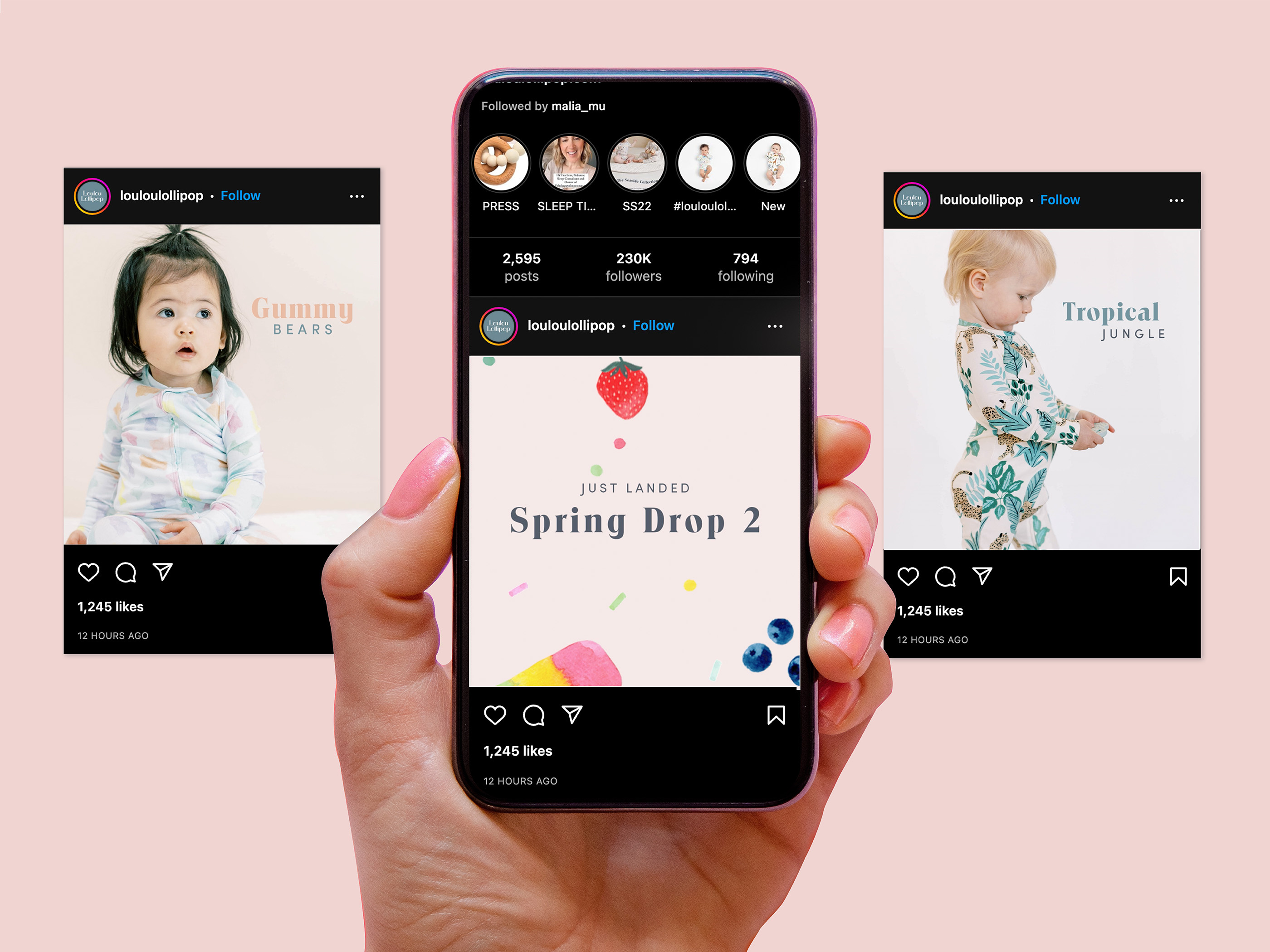 Social media design for CPG baby food brand Little Tummies, digital marketing campaign layout optimized for brand storytelling and product discovery across platforms