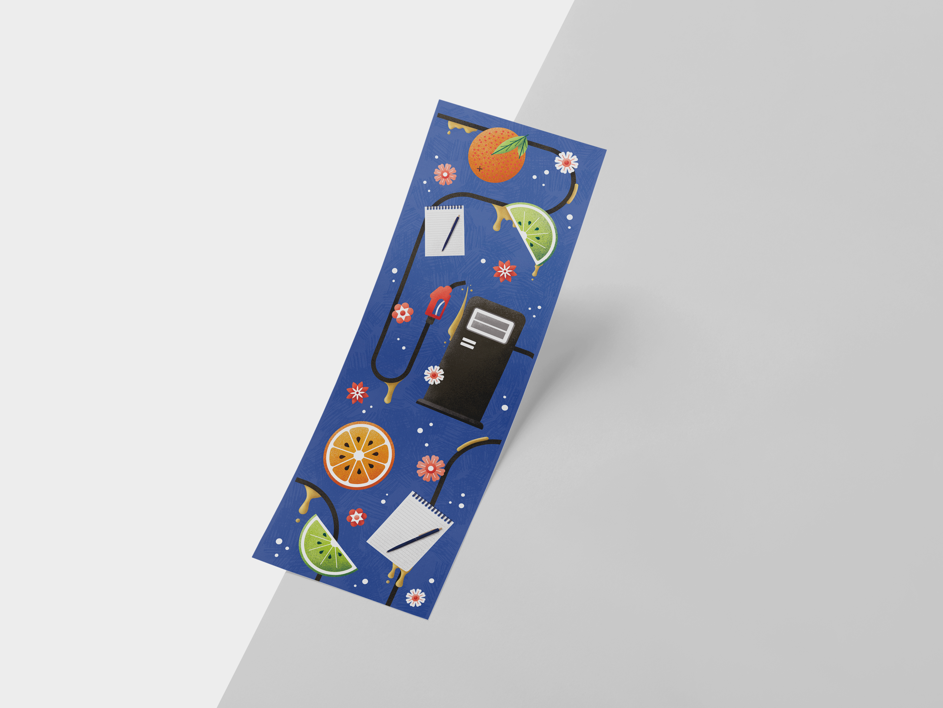 Graphic illustration assets for CPG snack branding featuring stylized fruits herbs and botanicals representing terpene flavors for use in trade marketing and retail displays