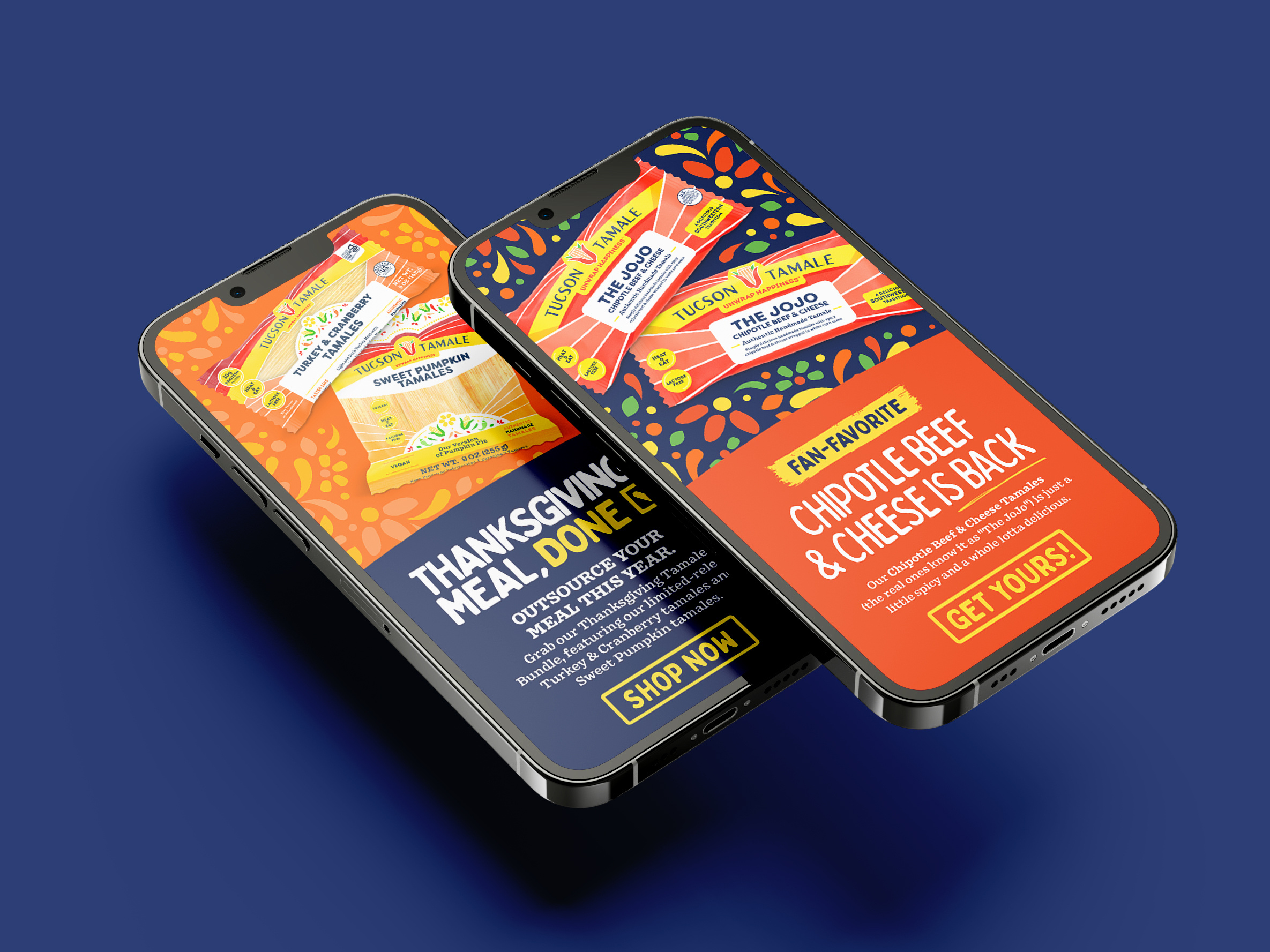 Email design for Tia Lupita tamales product launch, mobile e-commerce email marketing layout for CPG food brand promotions and direct-to-consumer sales