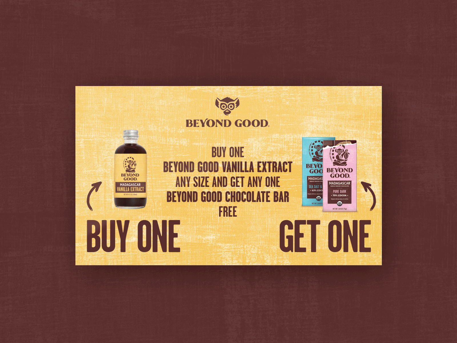 Animated retail promotion design for CPG snack brand coupon optimized for trade marketing events and digital sales displays