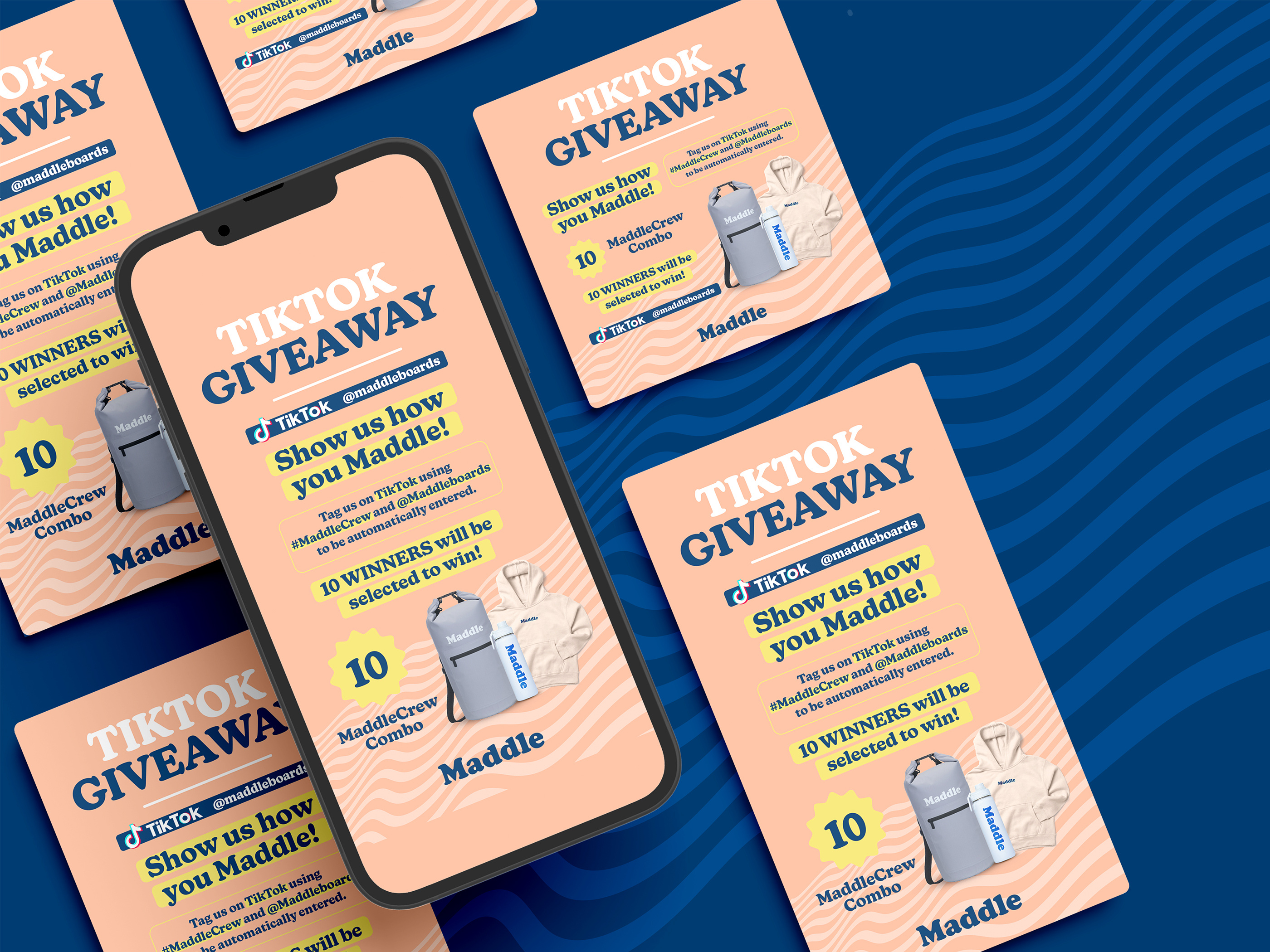 Social media design and content strategy layout for DTC snack brand, Instagram feed grid featuring product photography lifestyle imagery and brand storytelling for digital marketing campaigns