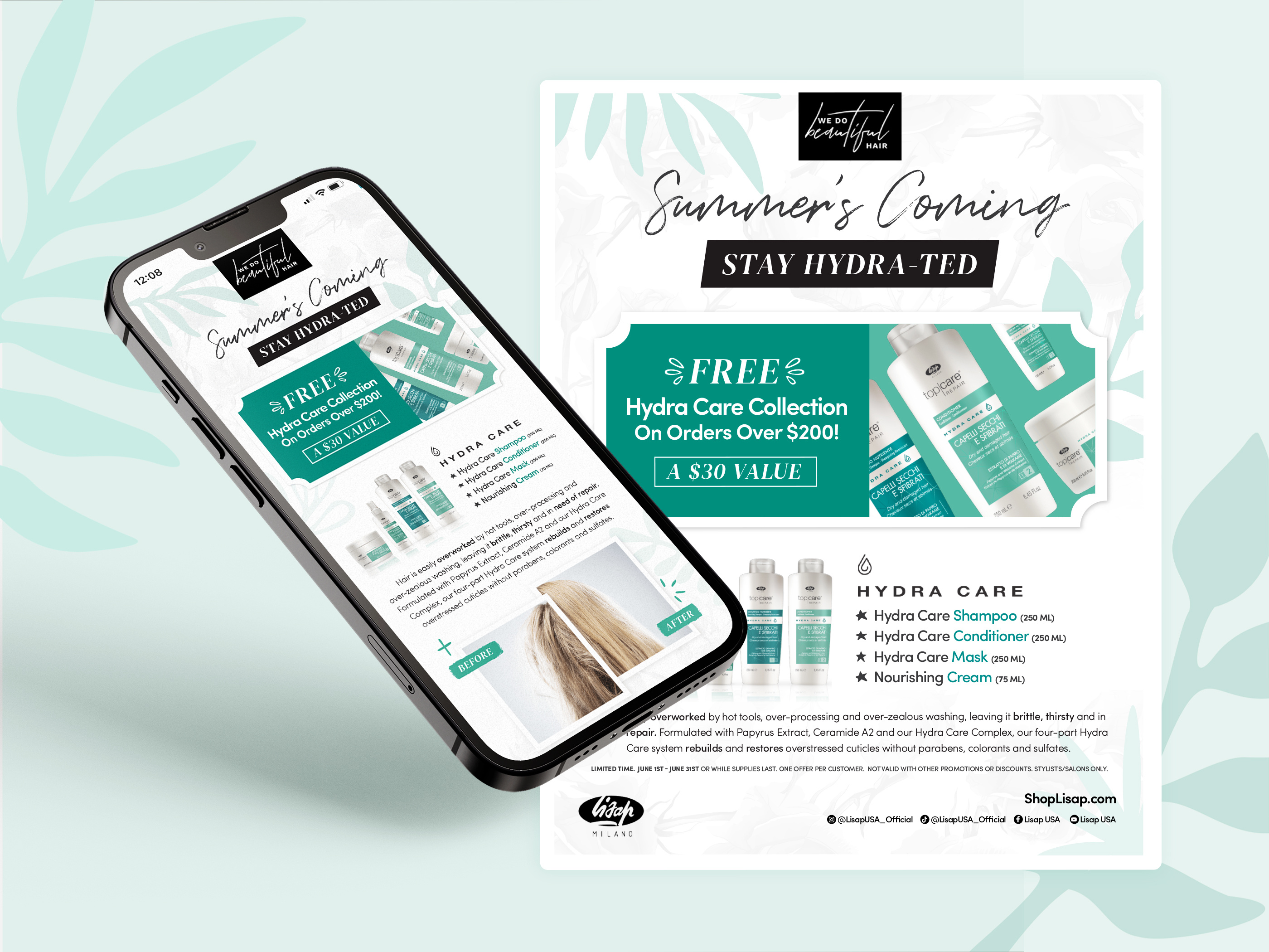 Email marketing design for DTC hair care brand Ava, e-commerce newsletter layout optimized for product discovery, educational content, and brand storytelling campaigns