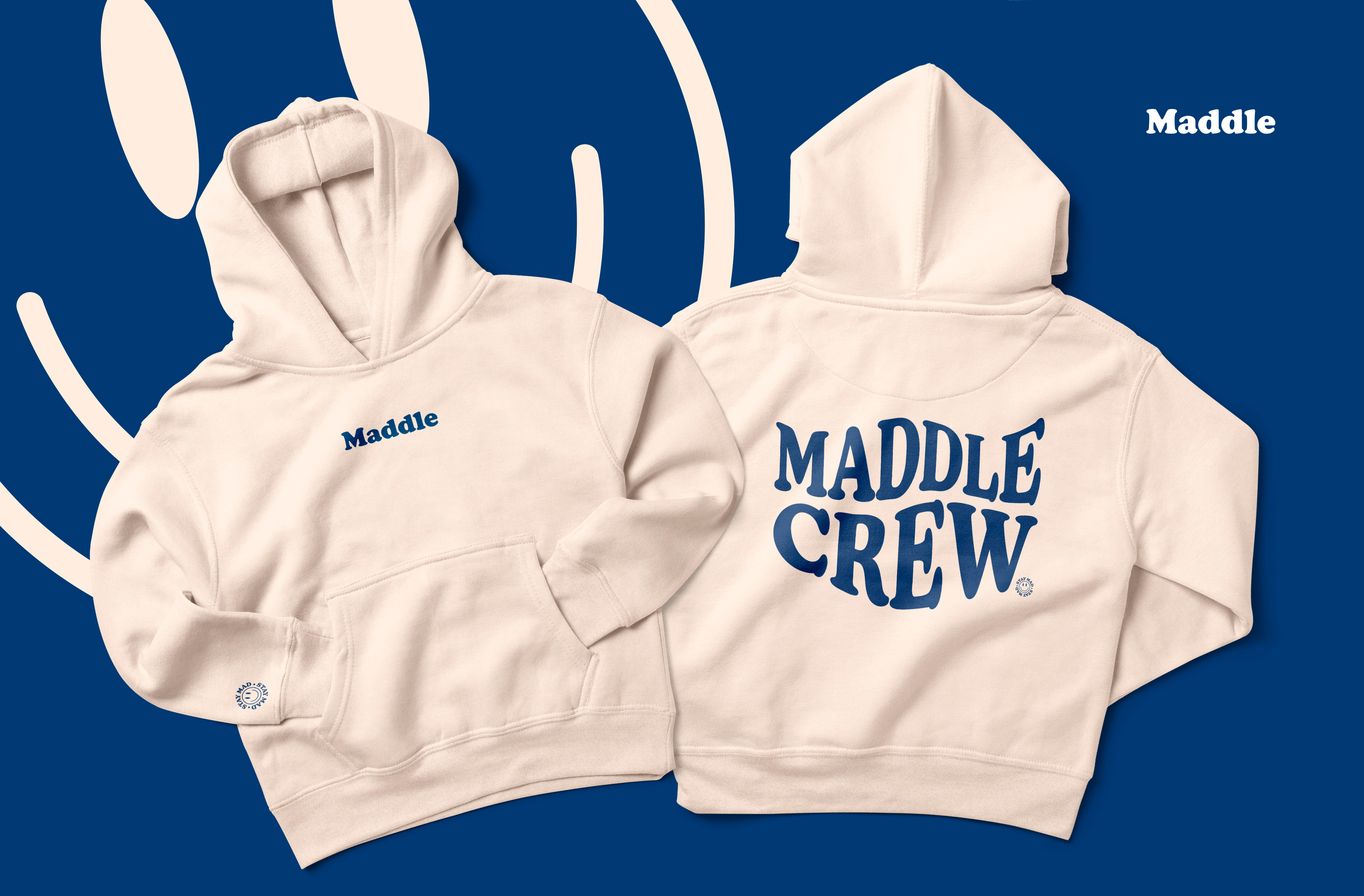 Apparel graphic design for a paddleboard theme hoodie, retro style merchandise layout used for trade show marketing and retail promotions