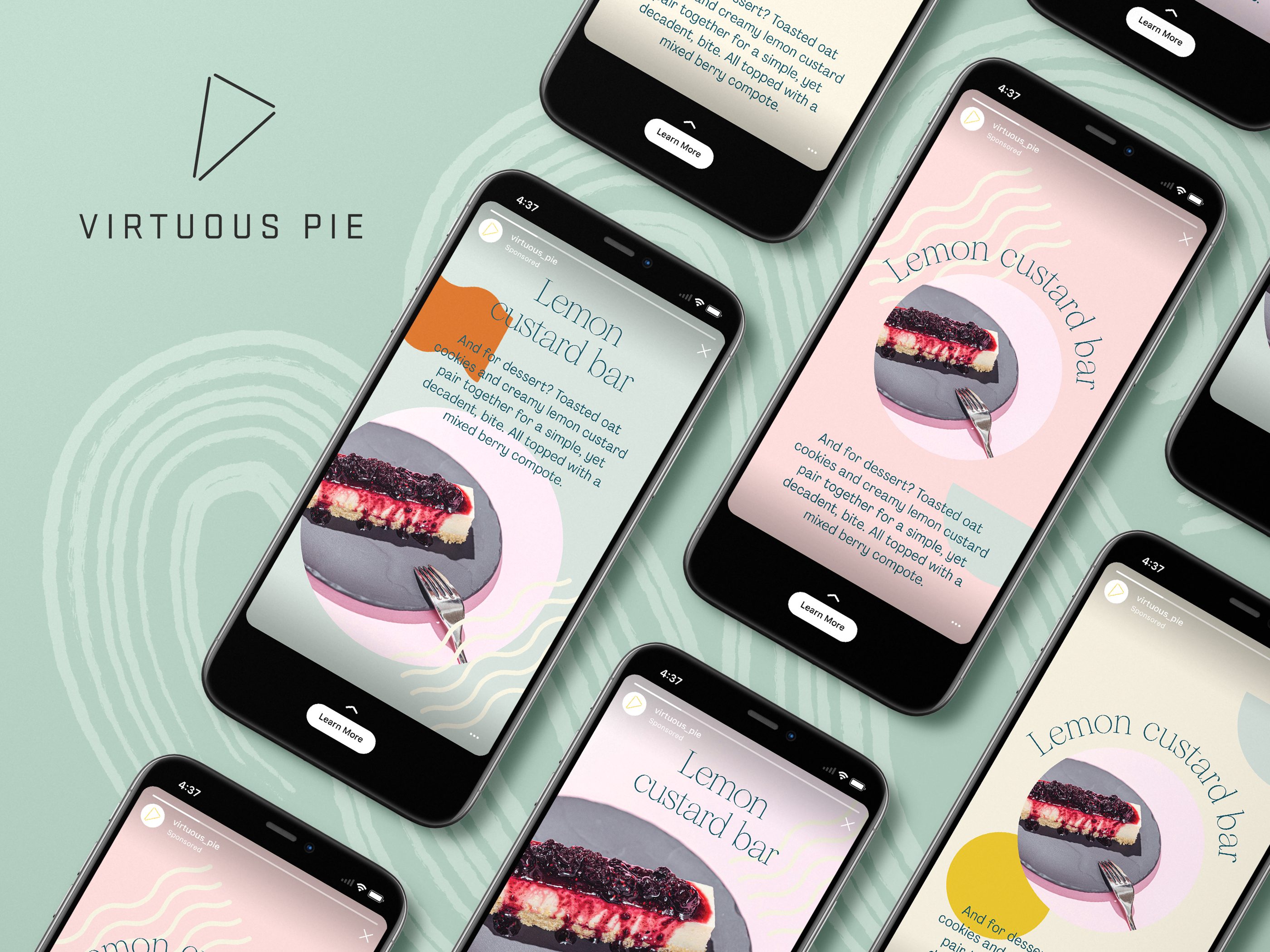 Event marketing display and social media design graphics for CPG snack brand, trade show banners and digital content optimized for retail promotions and brand awareness
