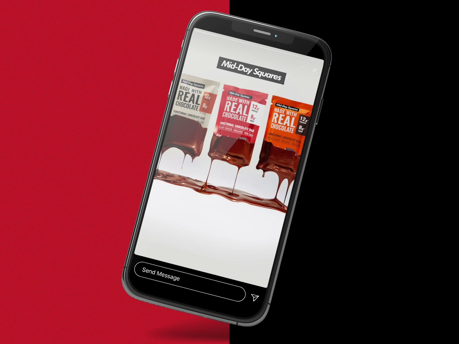 Animated trade marketing asset for CPG snack brand optimized for retail promotions and event displays, motion design for digital signage featuring product information and kinetic typography