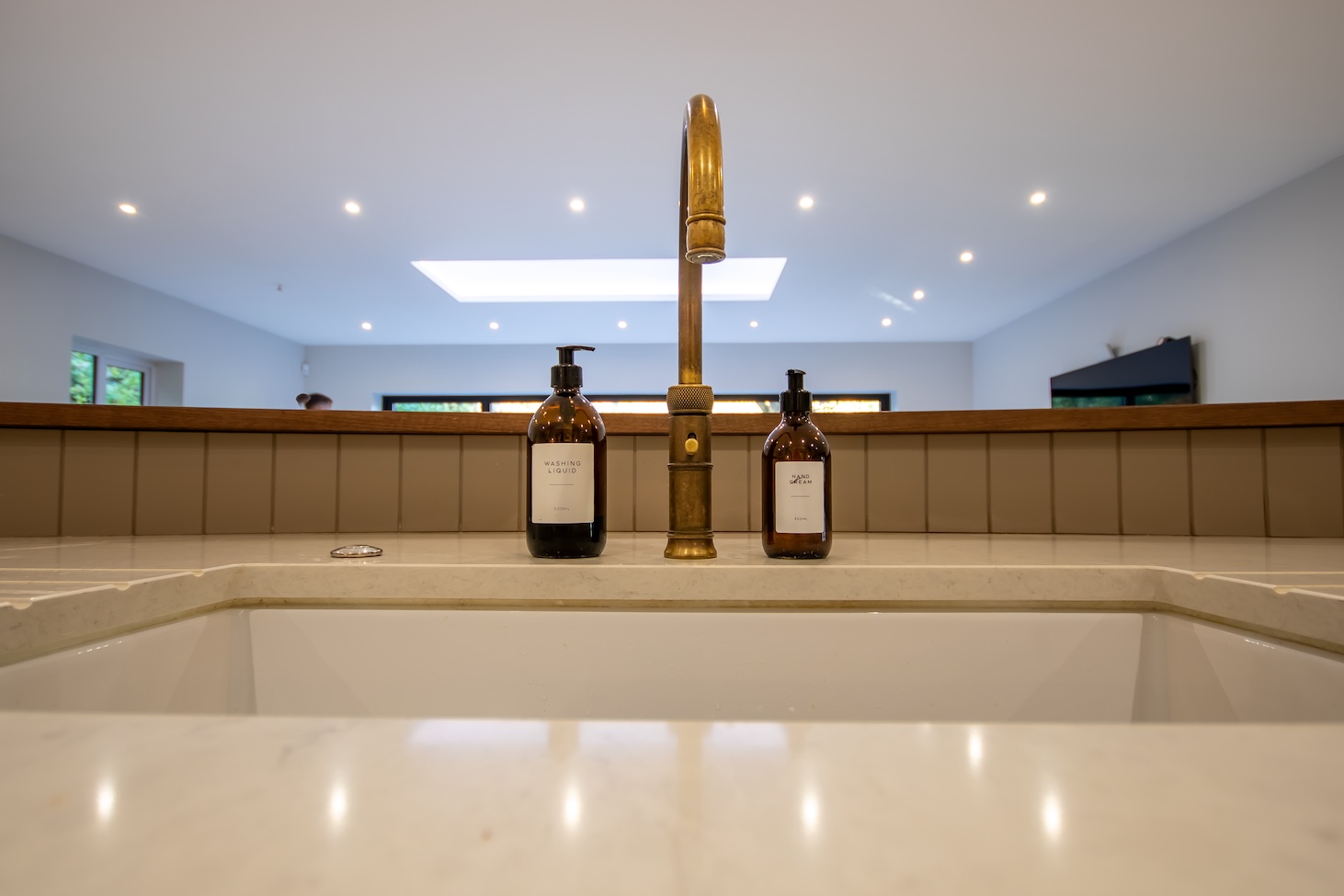 Hillside kitchen and living space