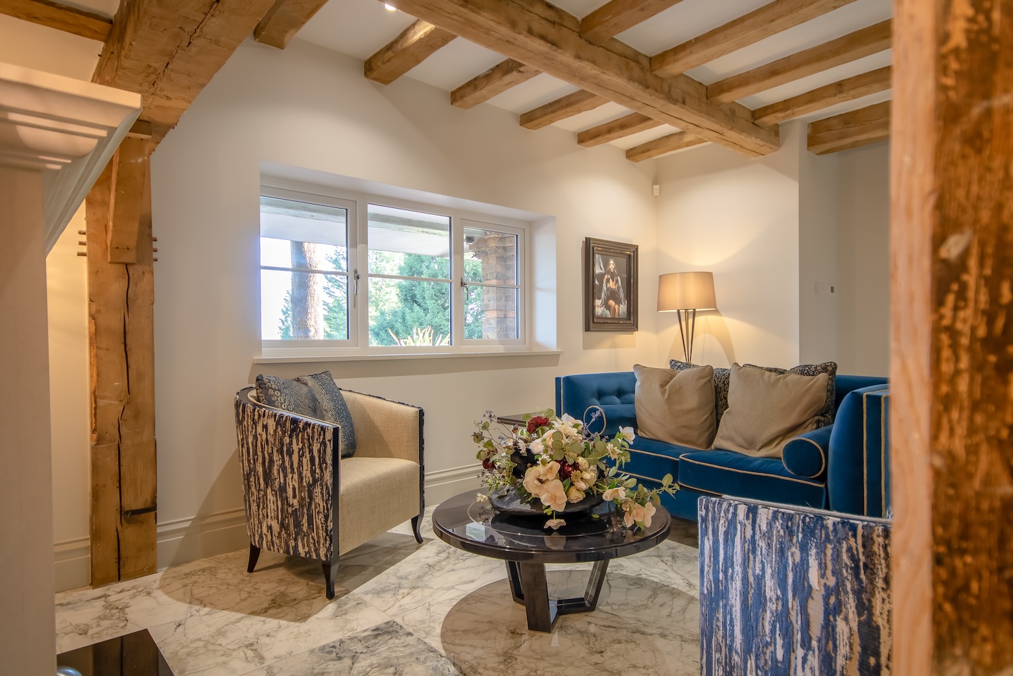 Completed timber living room at Hillside